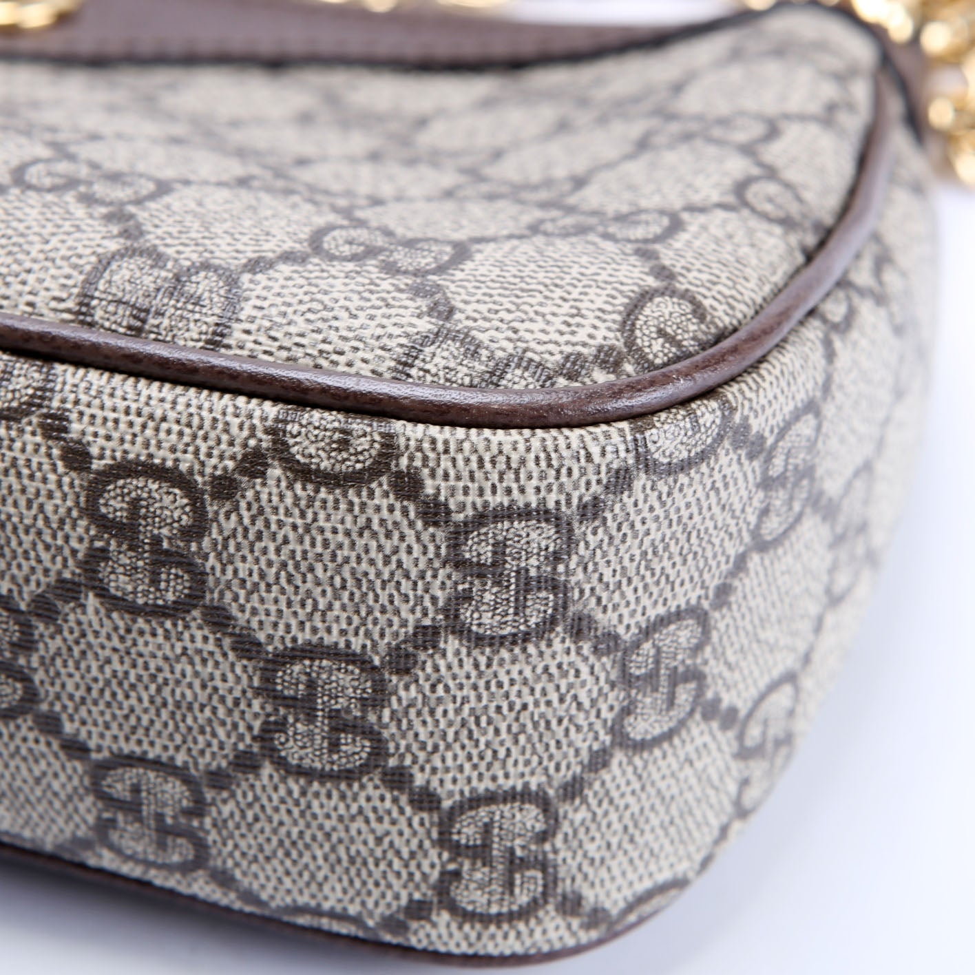 735132 GG Supreme Small Handbag Brown