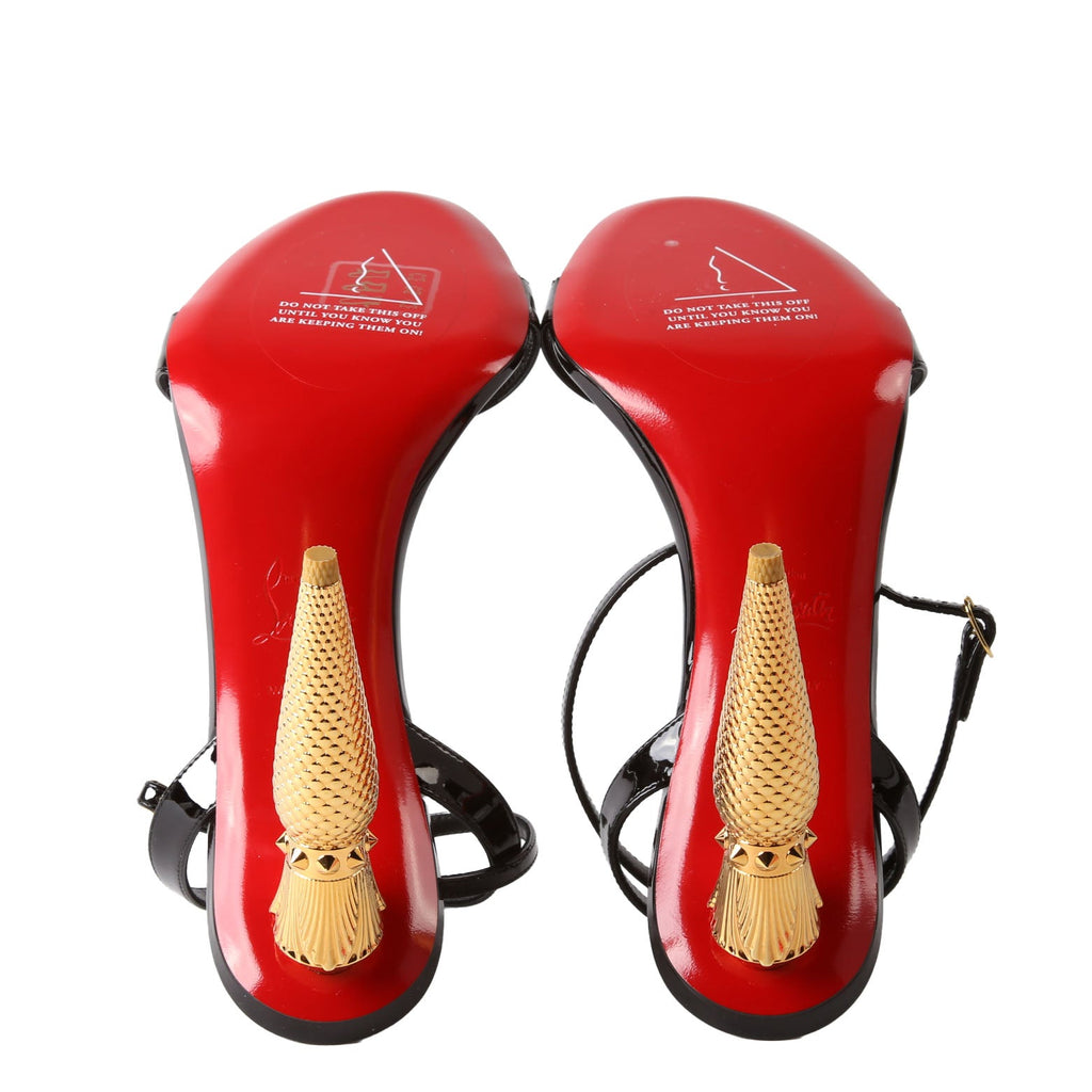 Lipchick Patent 100MM Sandals Size 39