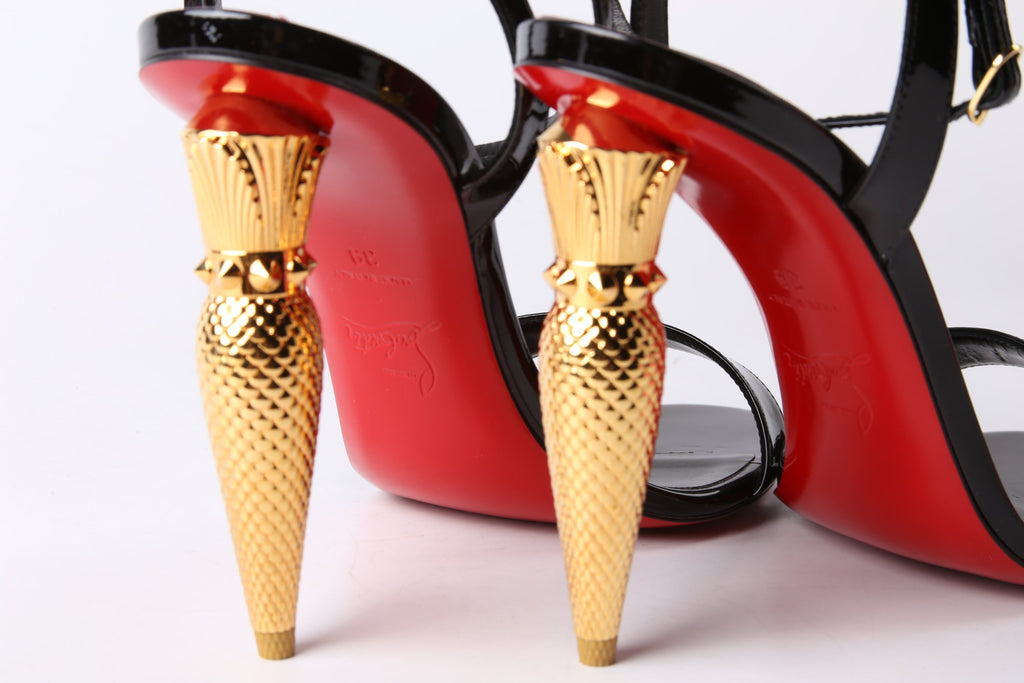 Lipchick Patent 100MM Sandals Size 39