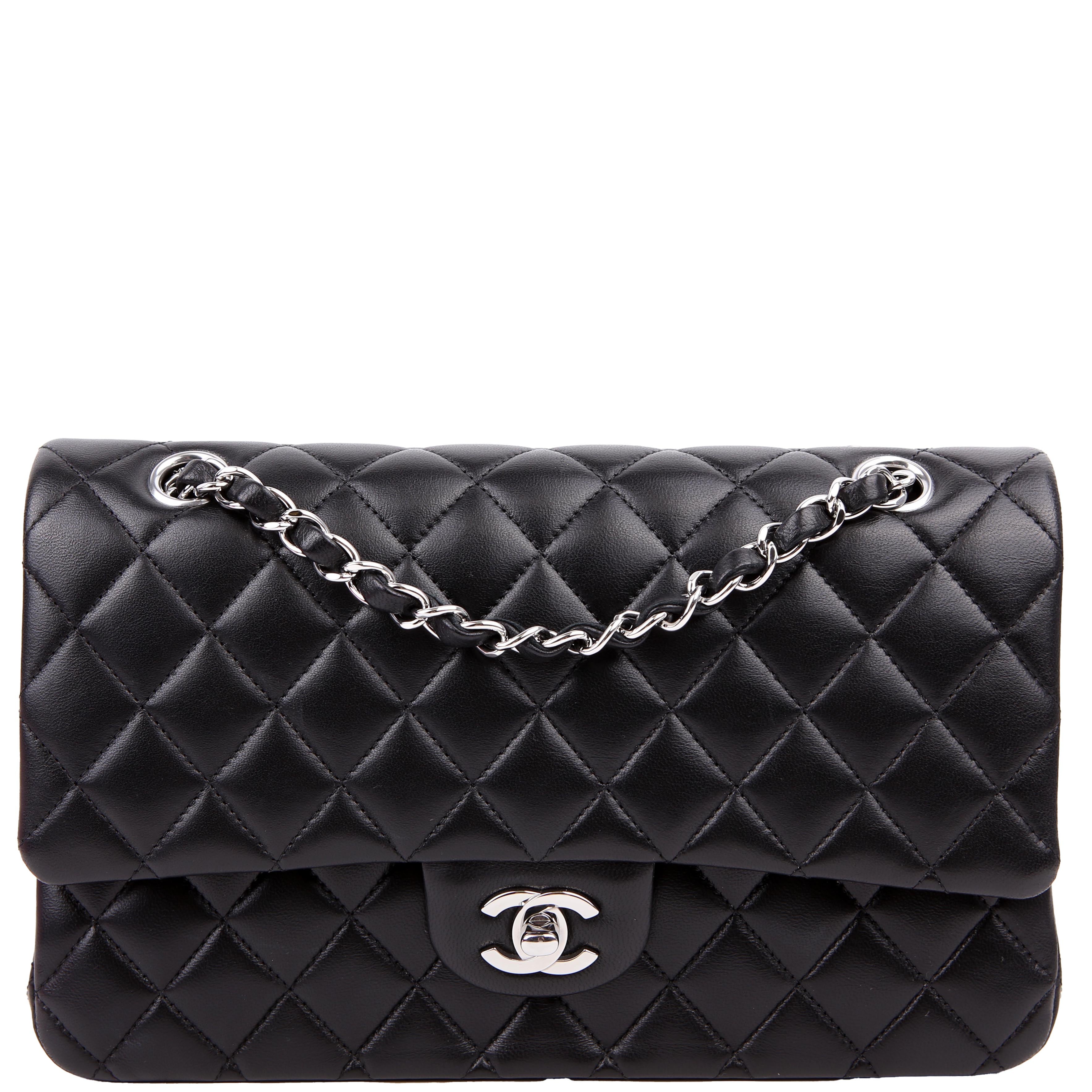 Classic Flap Medium Lambskin RFID Black