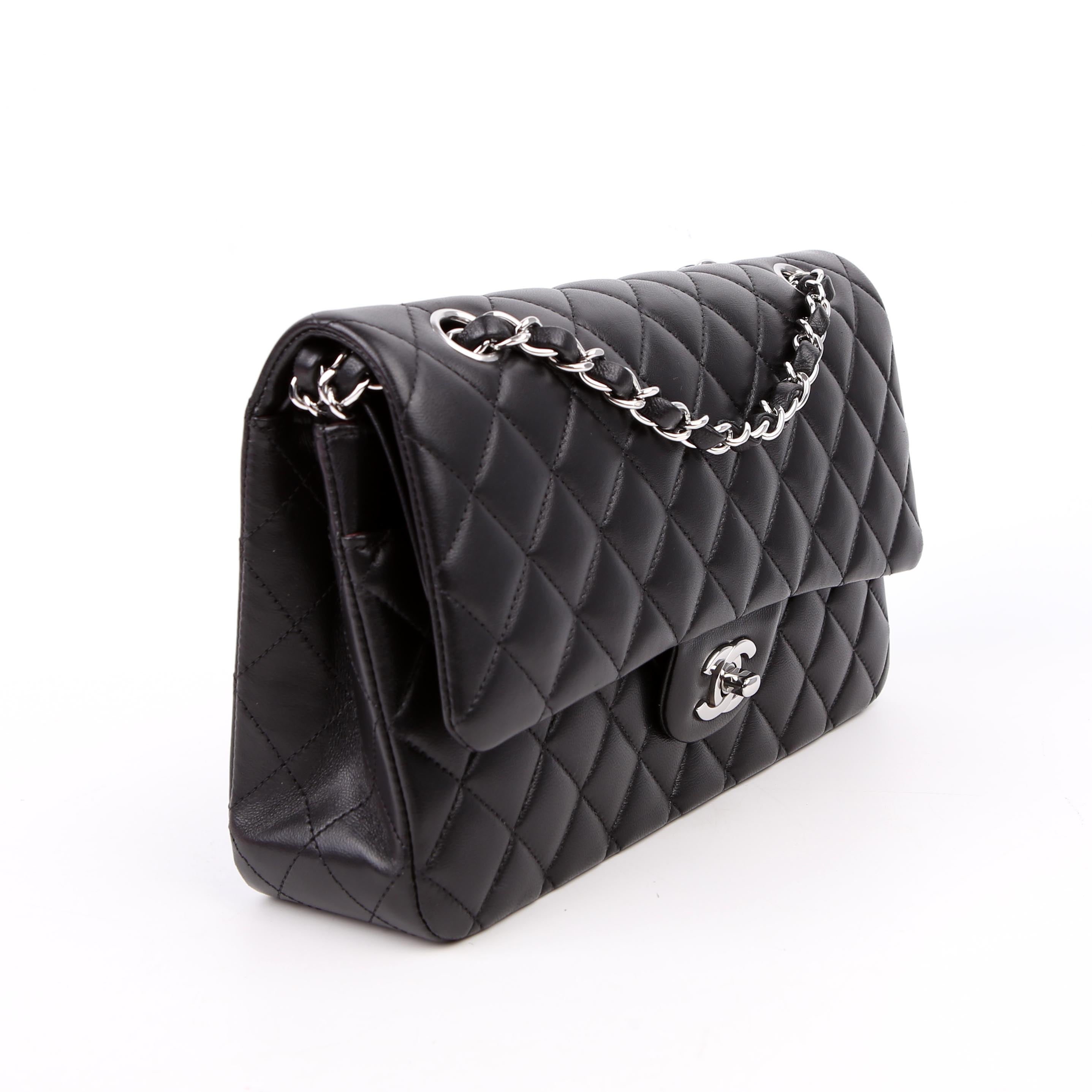 Classic Flap Medium Lambskin RFID Black