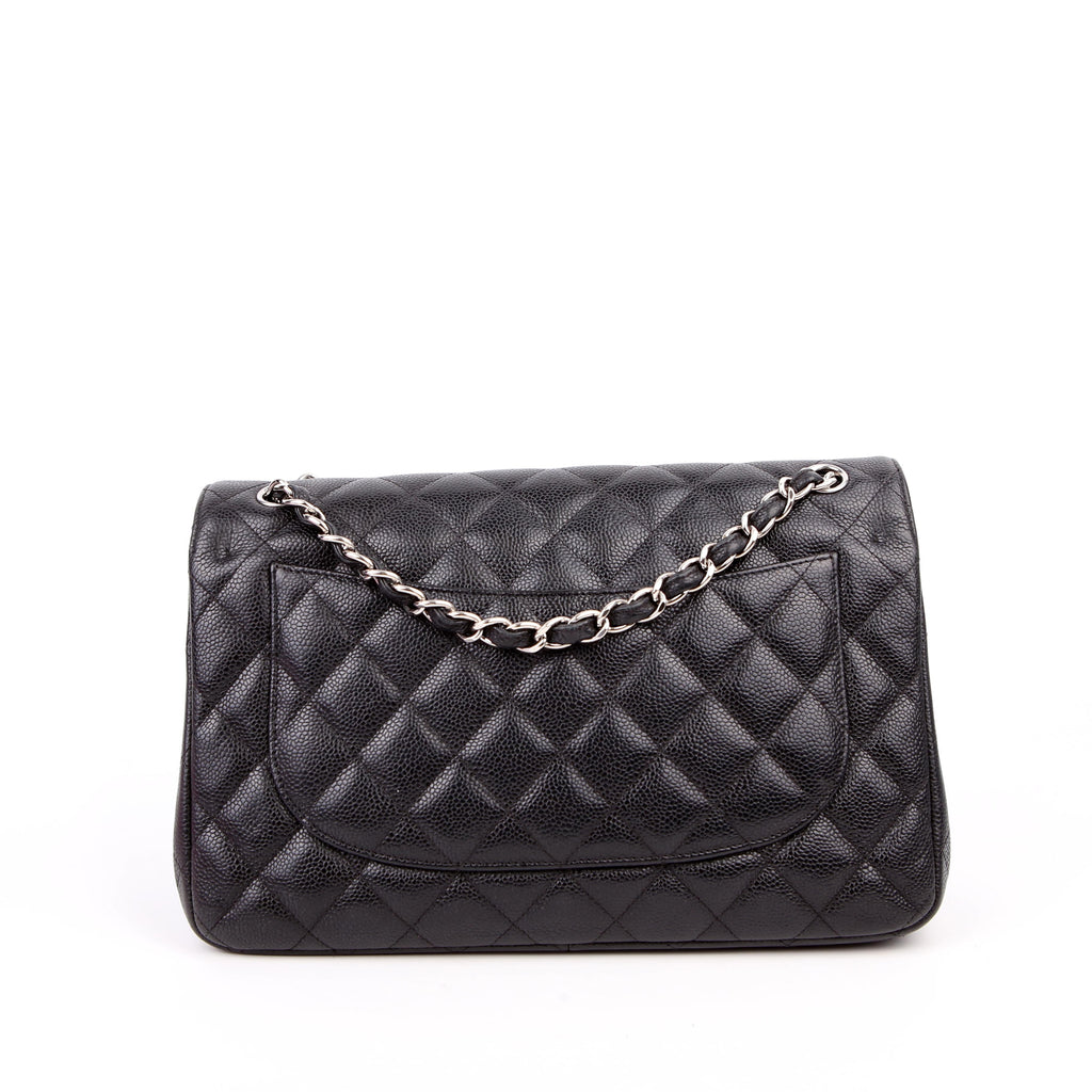 Classic Flap Jumbo Caviar 25-28M Black