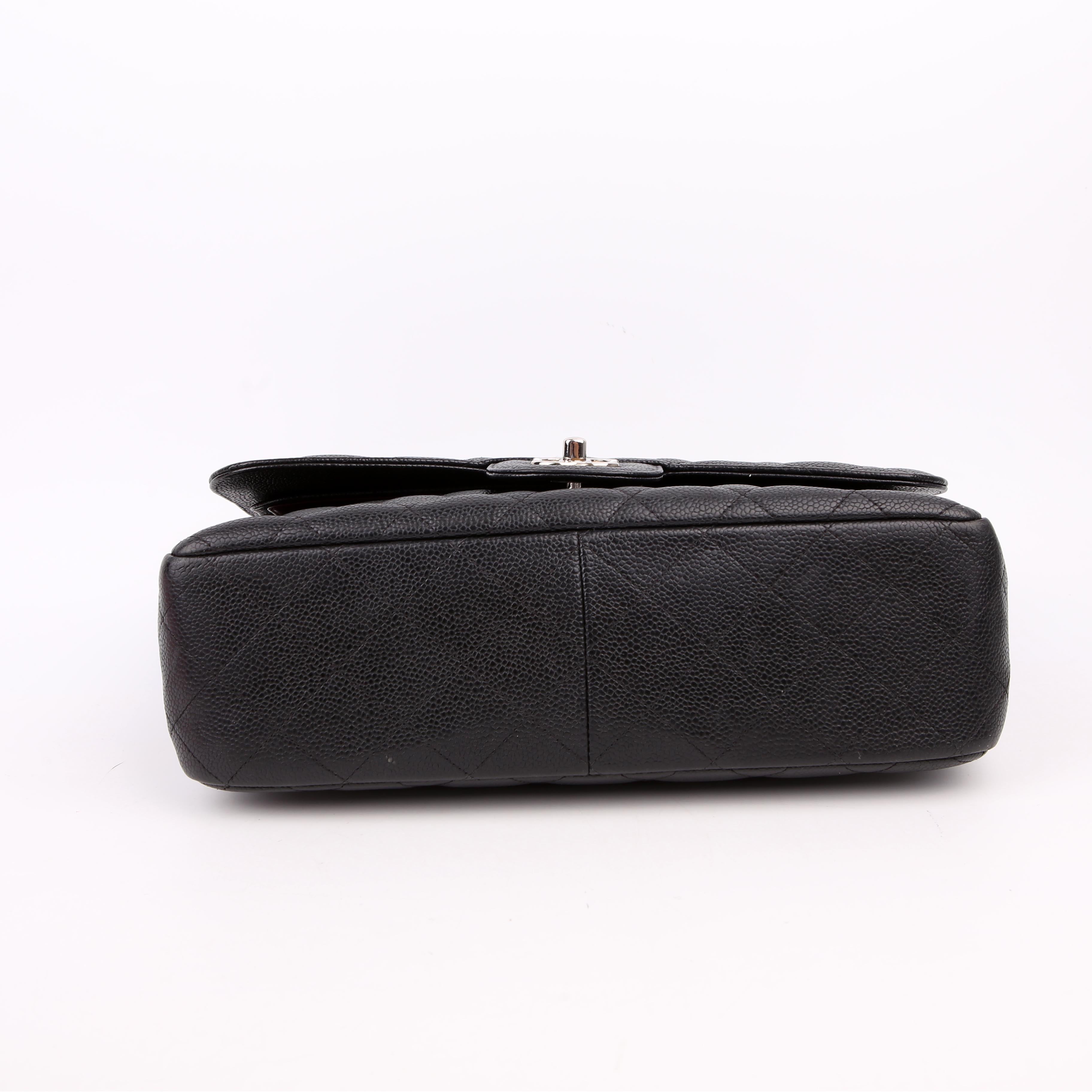 Classic Flap Jumbo Caviar 25-28M Black
