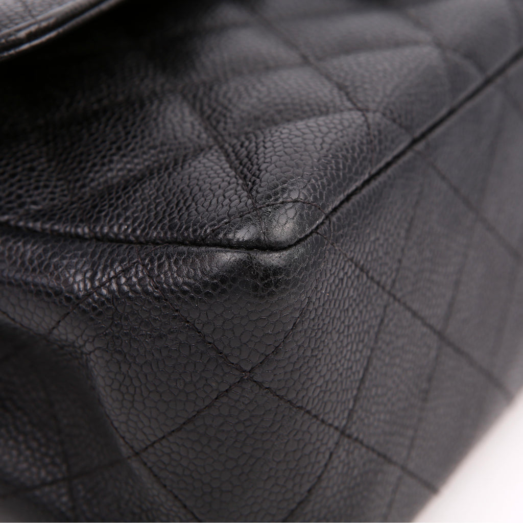 Classic Flap Jumbo Caviar 25-28M Black