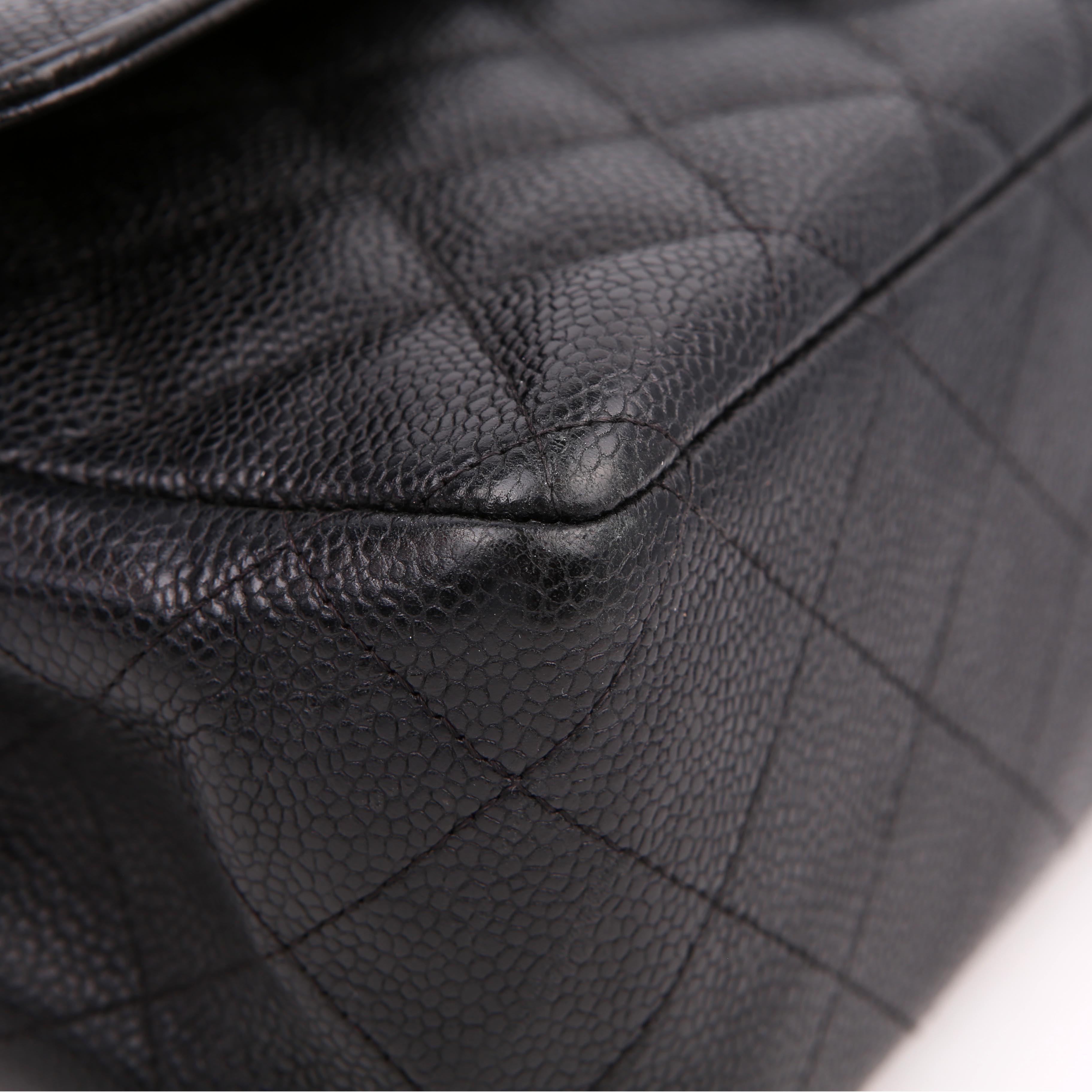 Classic Flap Jumbo Caviar 25-28M Black