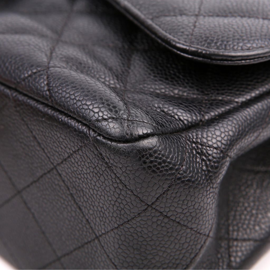 Classic Flap Jumbo Caviar 25-28M Black