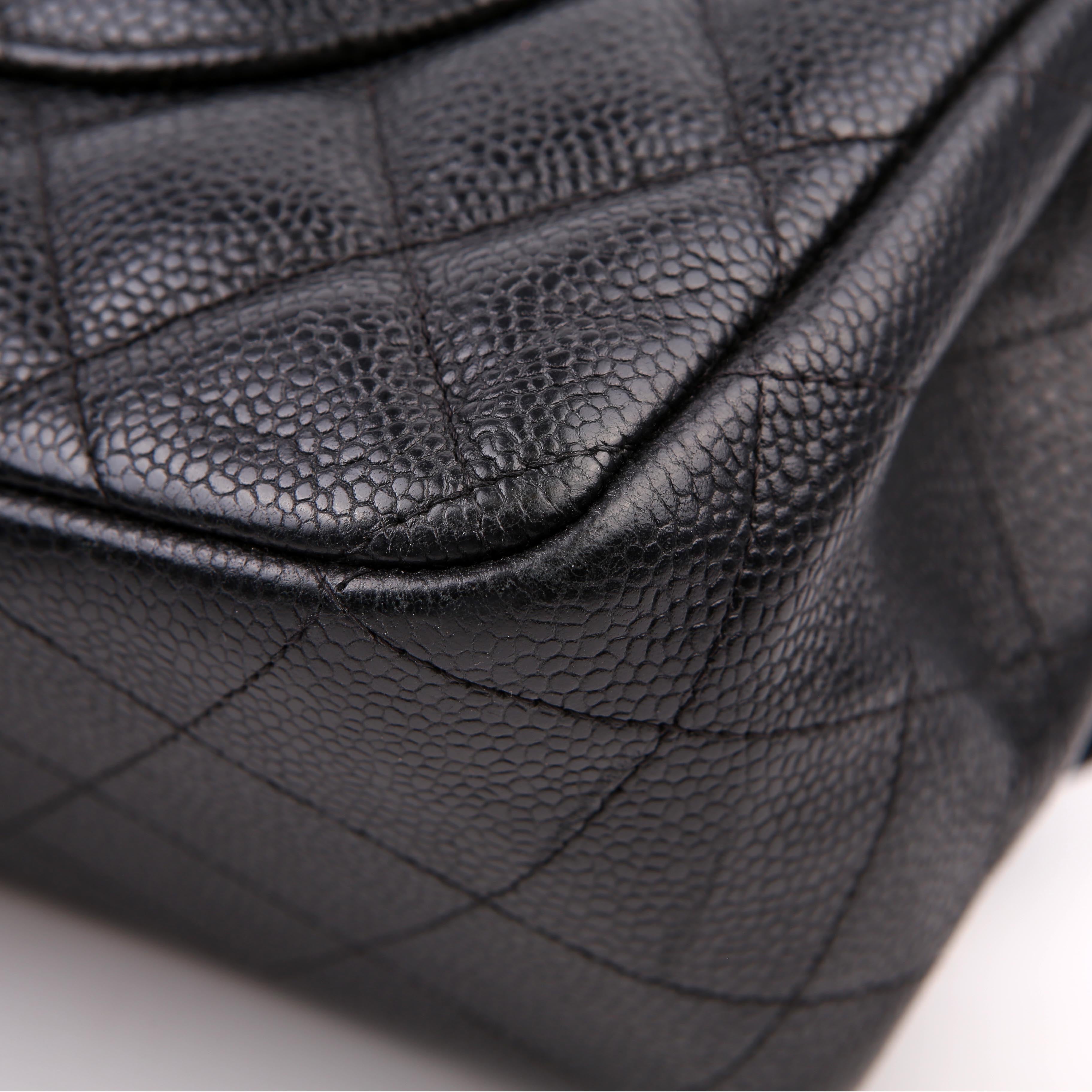 Classic Flap Jumbo Caviar 25-28M Black
