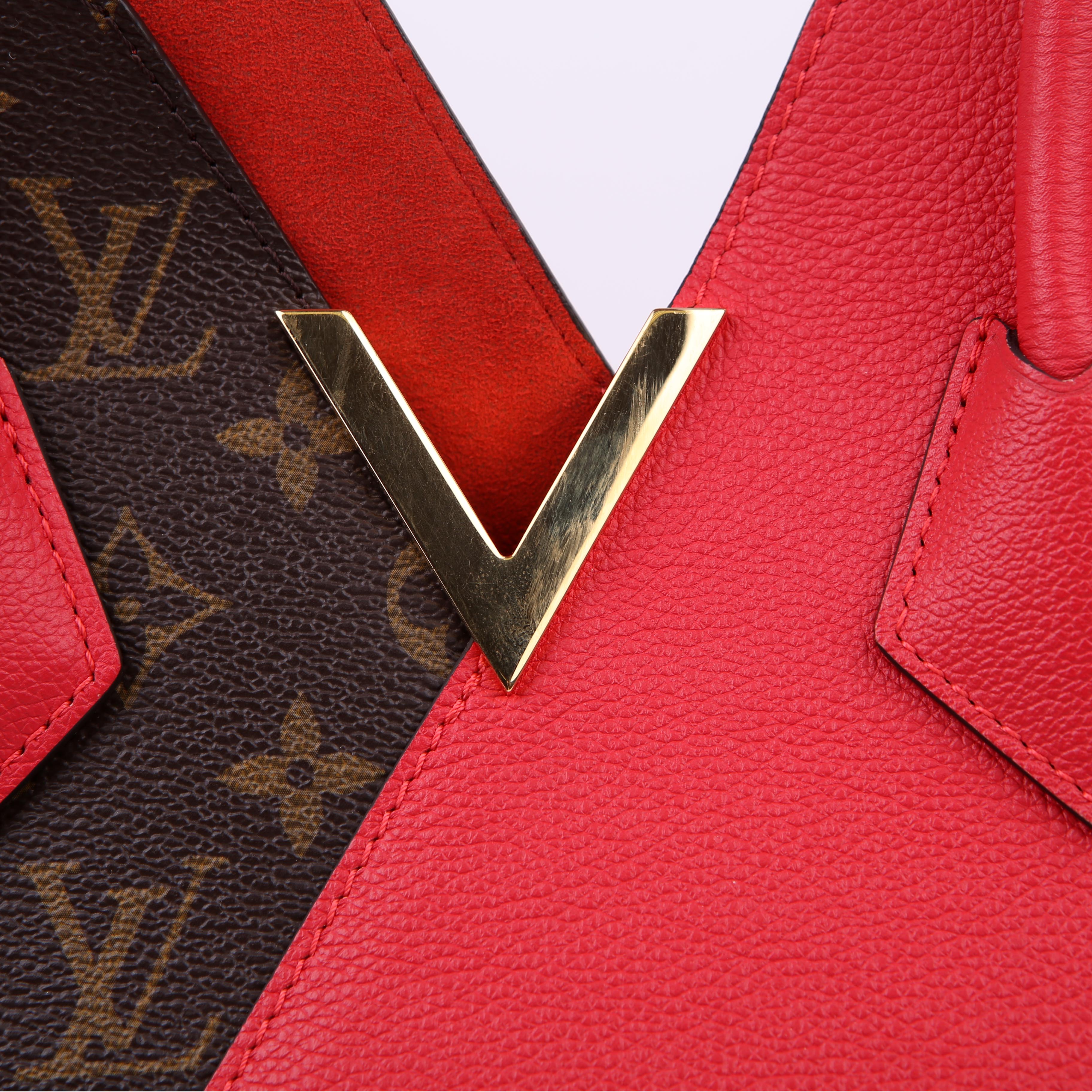 Kimono MM Monogram/Leather Red
