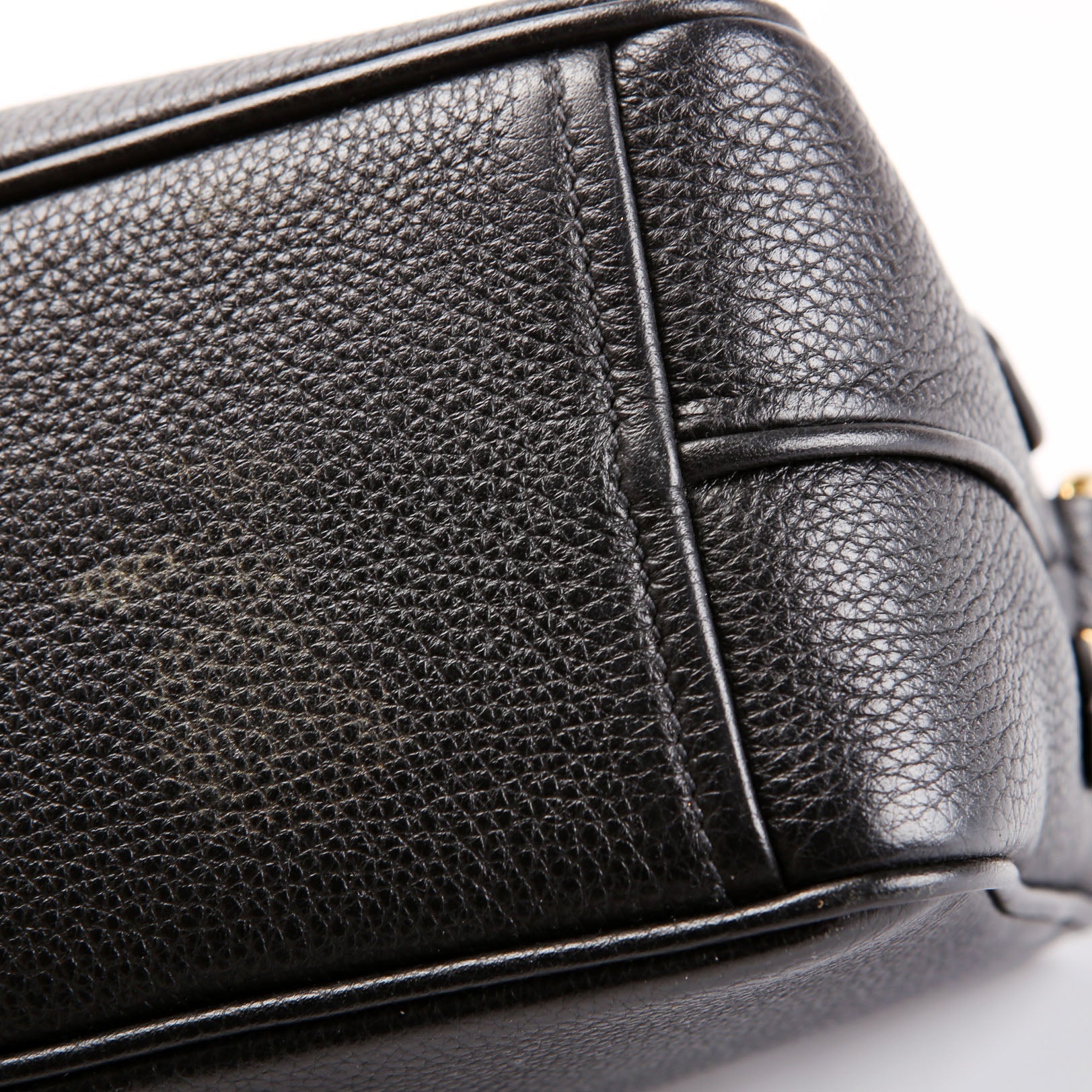 Vitello Daino Double Zip Crossbody Black