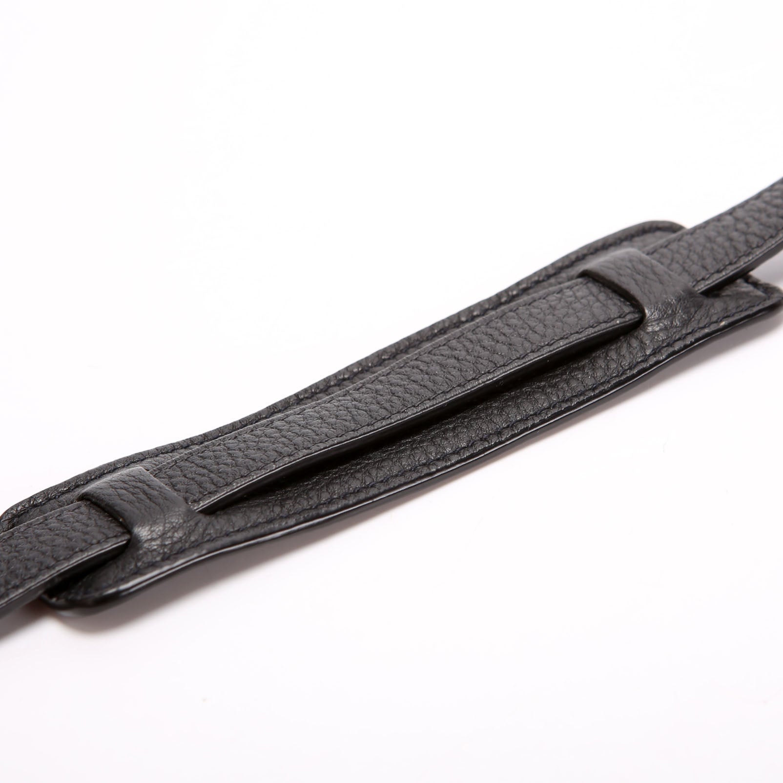 Vitello Daino Double Zip Crossbody Black