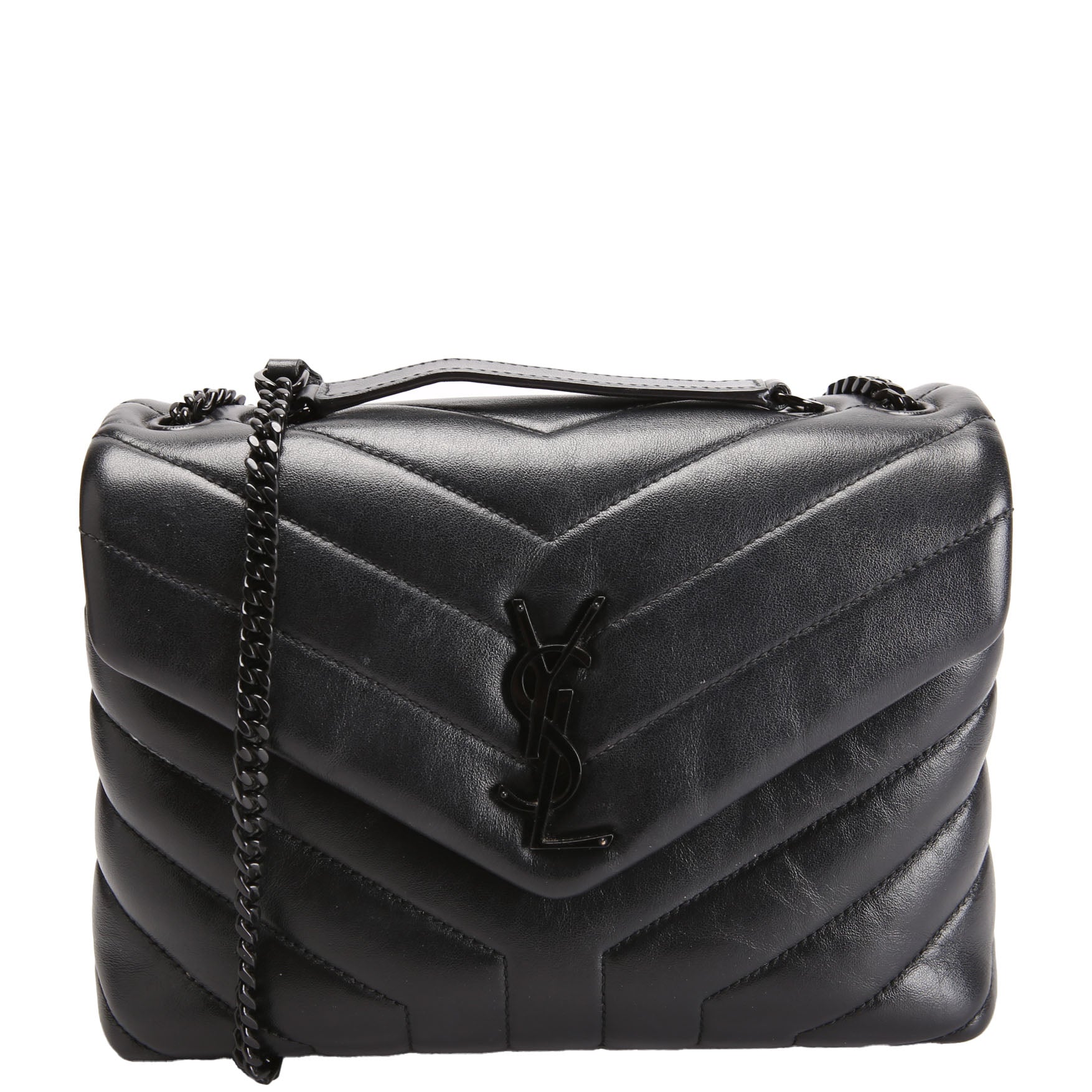 SAINT LAURENT LouLou Satchel Small 494699 Black