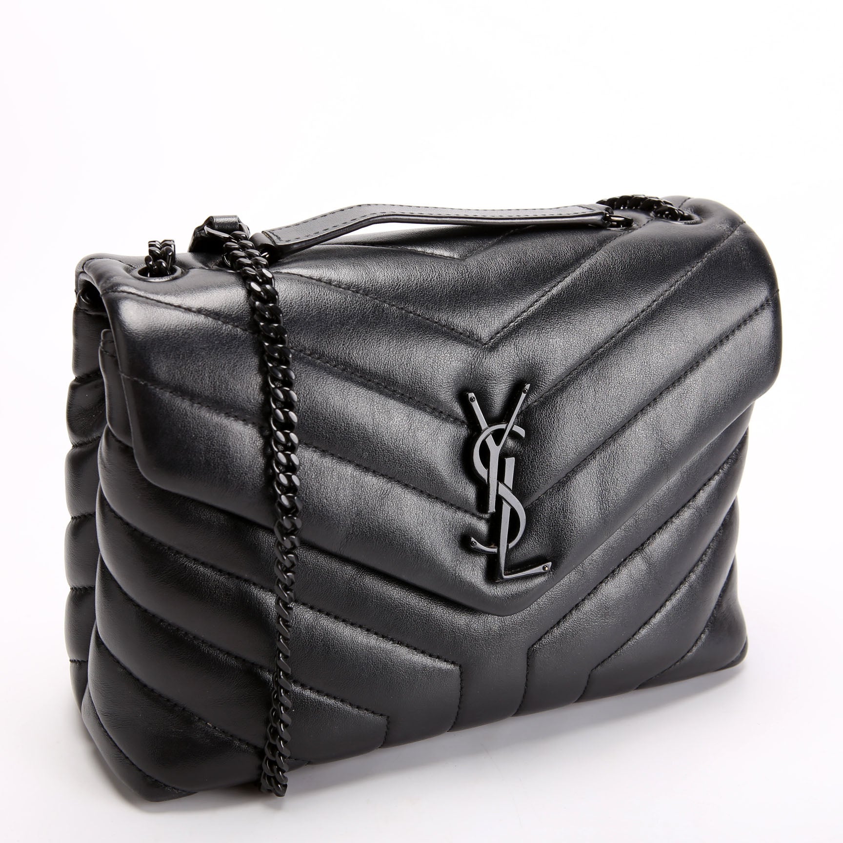 SAINT LAURENT LouLou Satchel Small 494699 Black