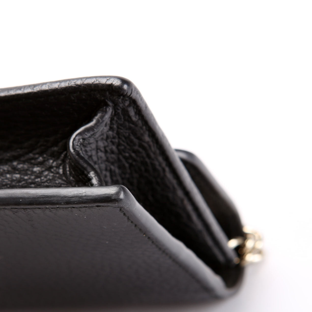 Gucci 510314 Interlocking GG Wallet On Chain Calfskin Black