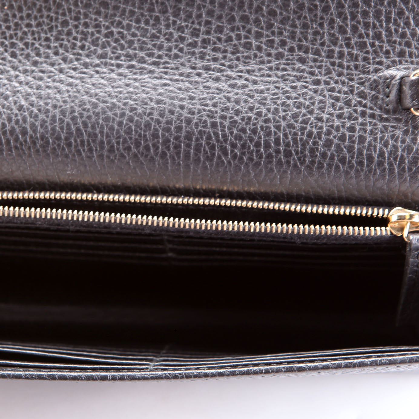 Gucci 510314 Interlocking GG Wallet On Chain Calfskin Black