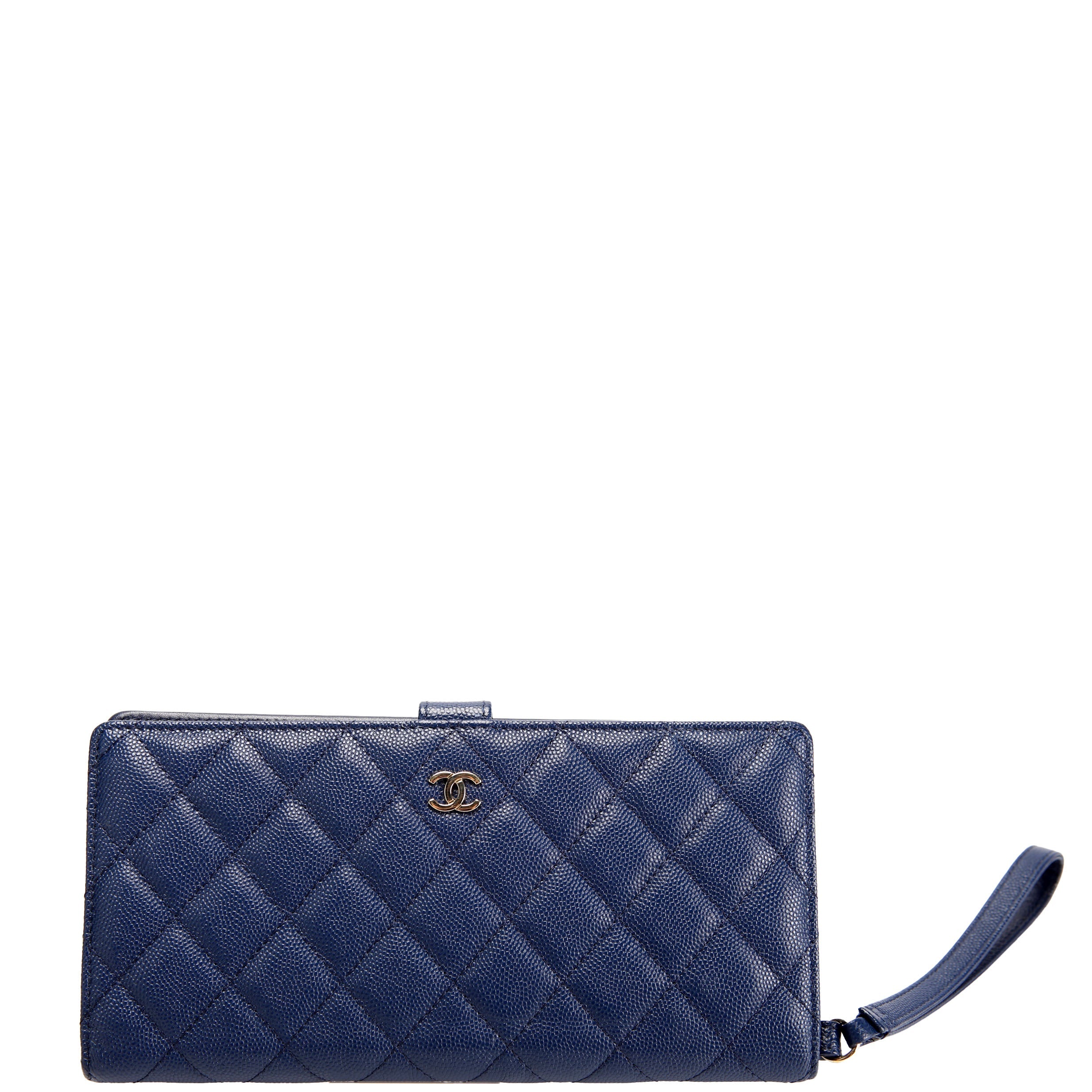 CC Wristlet Wallet Long Caviar 27M Blue