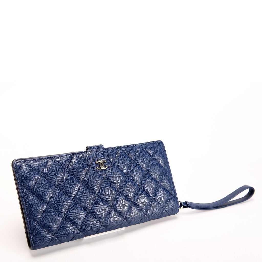 CC Wristlet Wallet Long Caviar 27M Blue