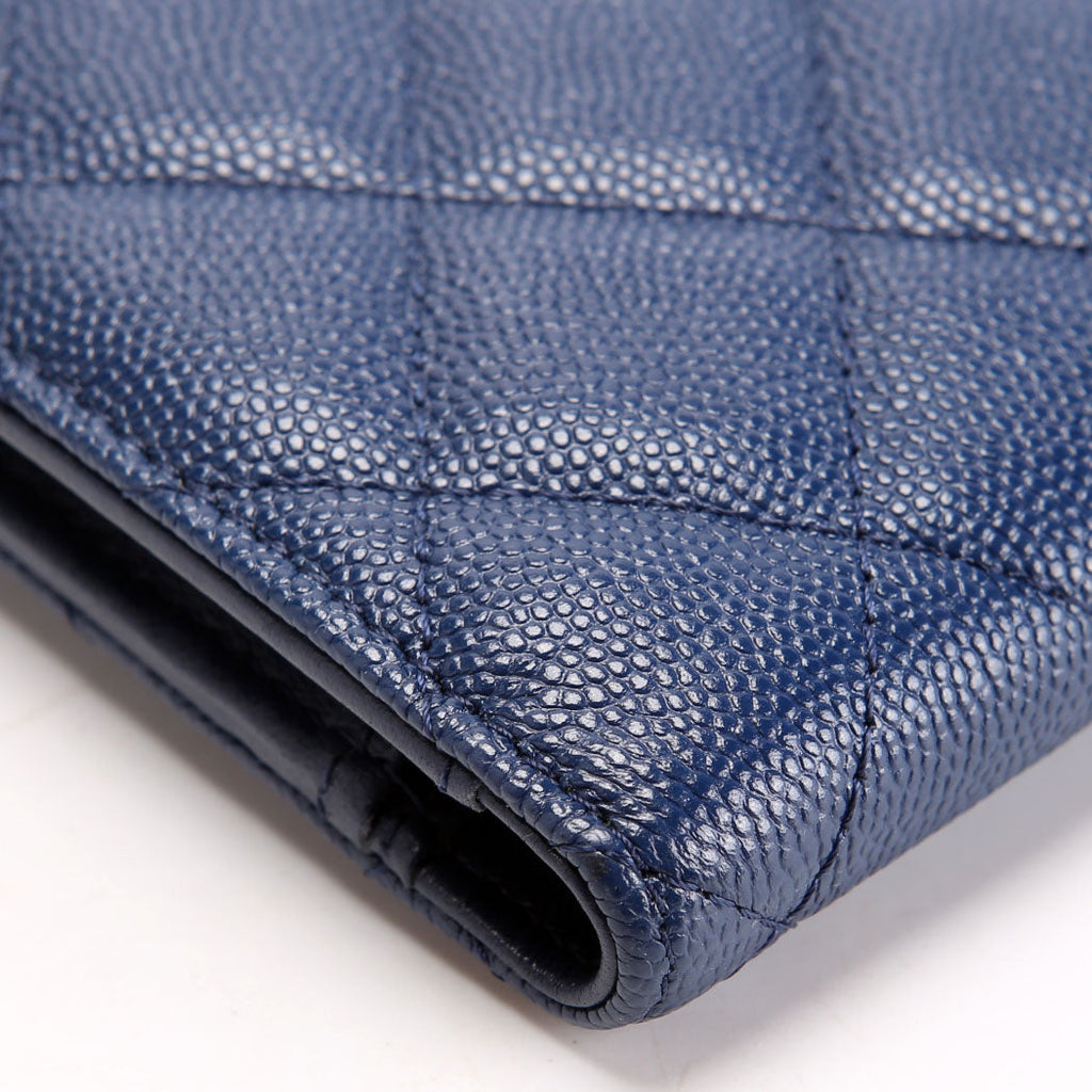 CC Wristlet Wallet Long Caviar 27M Blue