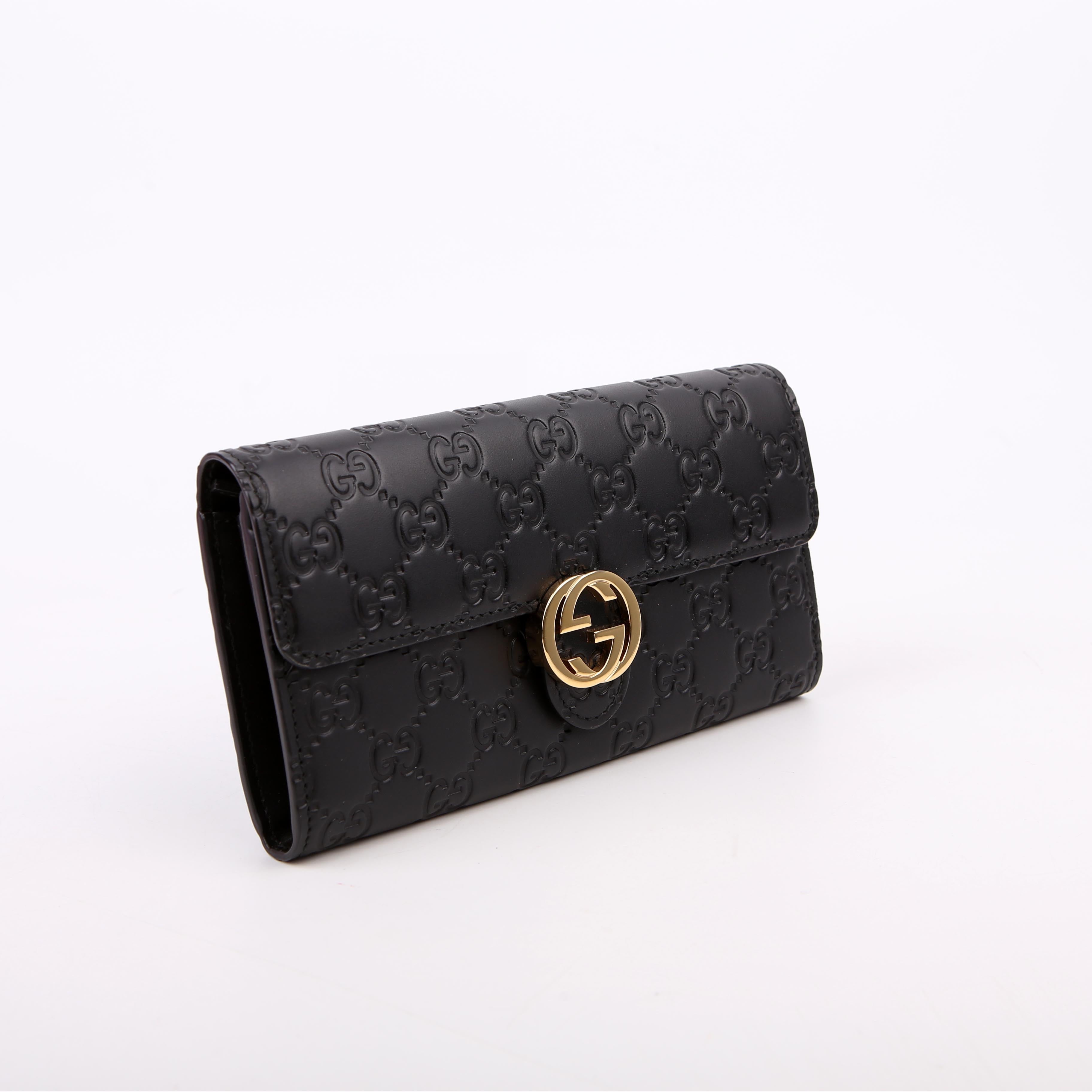 Gucci 369663 Icon Guccissima Wallet Black