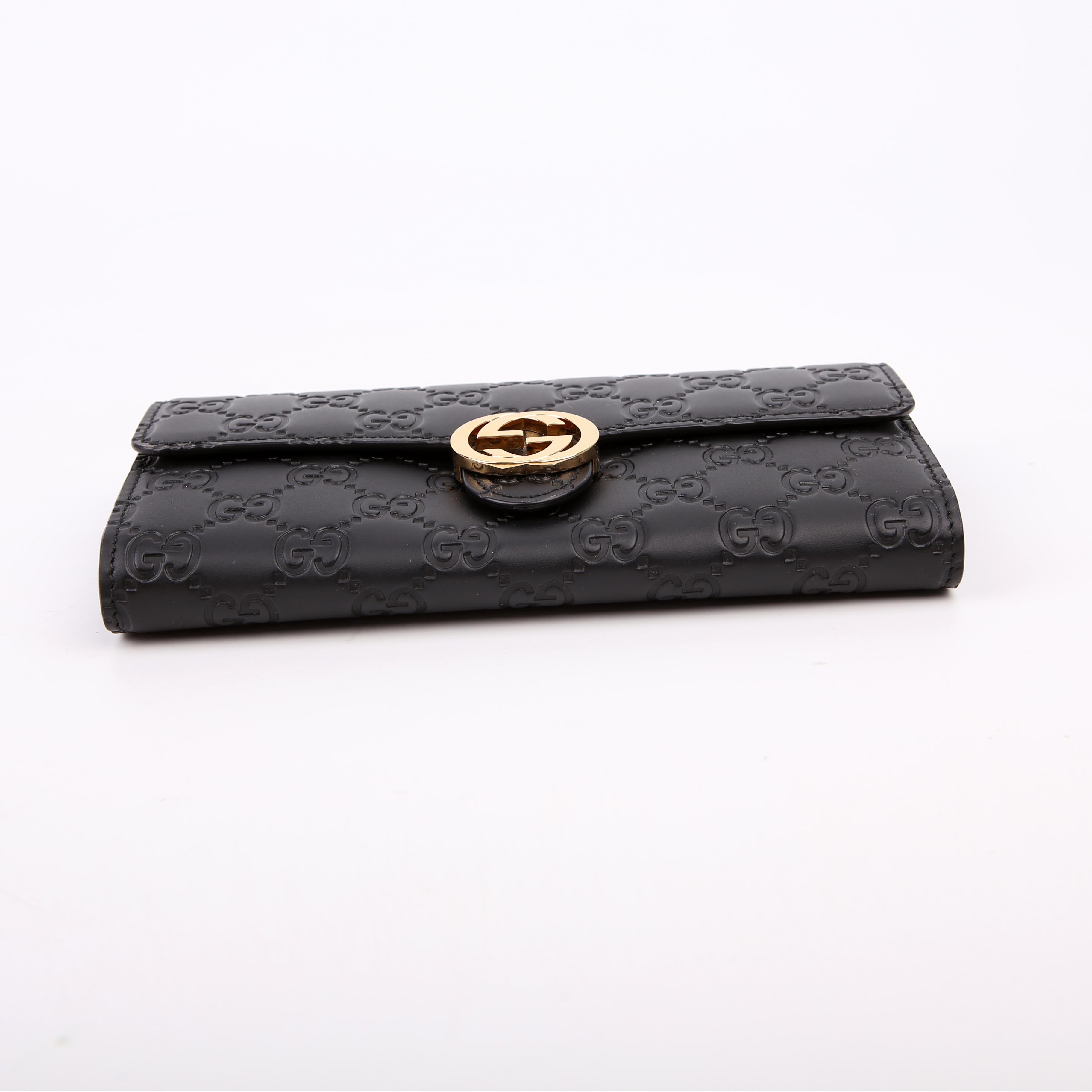 Gucci 369663 Icon Guccissima Wallet Black