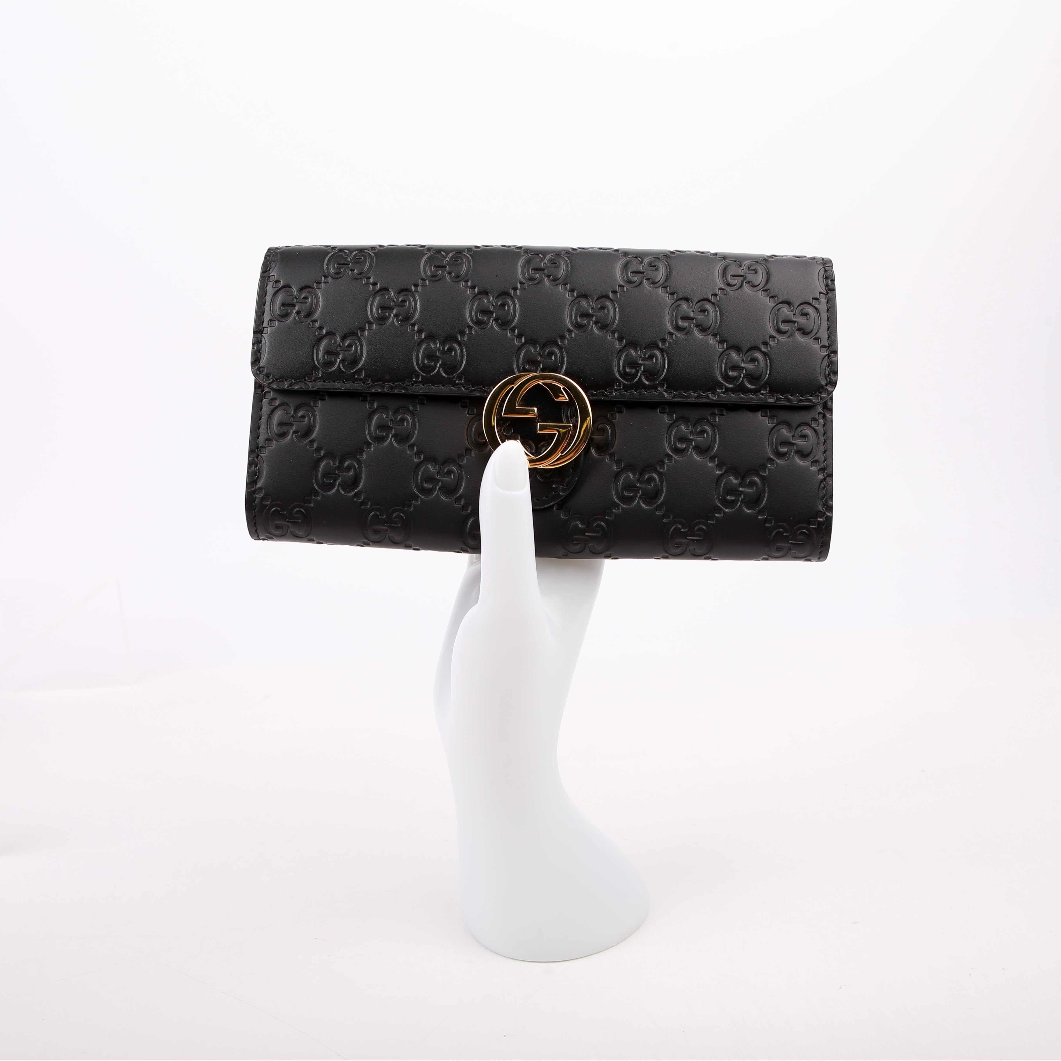 Gucci 369663 Icon Guccissima Wallet Black