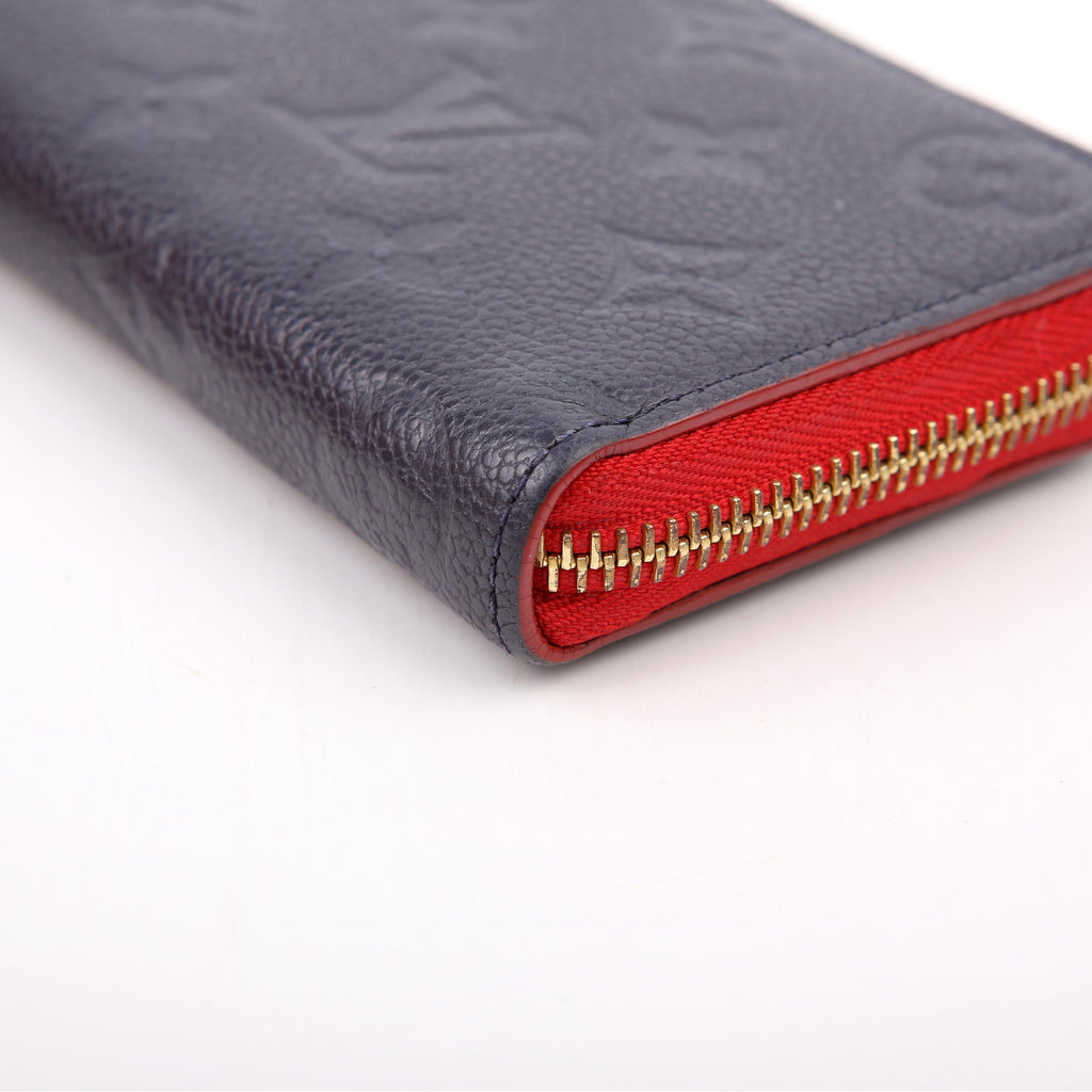 Clemence Wallet Flower Empreinte Navy/Red