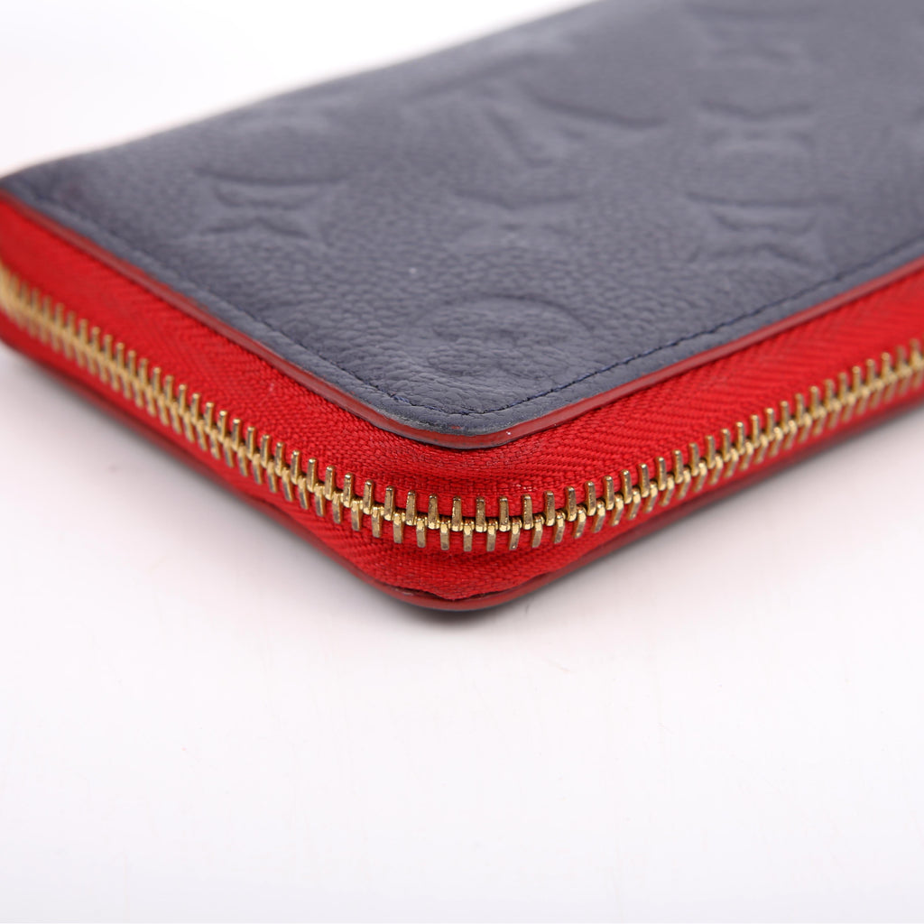 Clemence Wallet Flower Empreinte Navy/Red