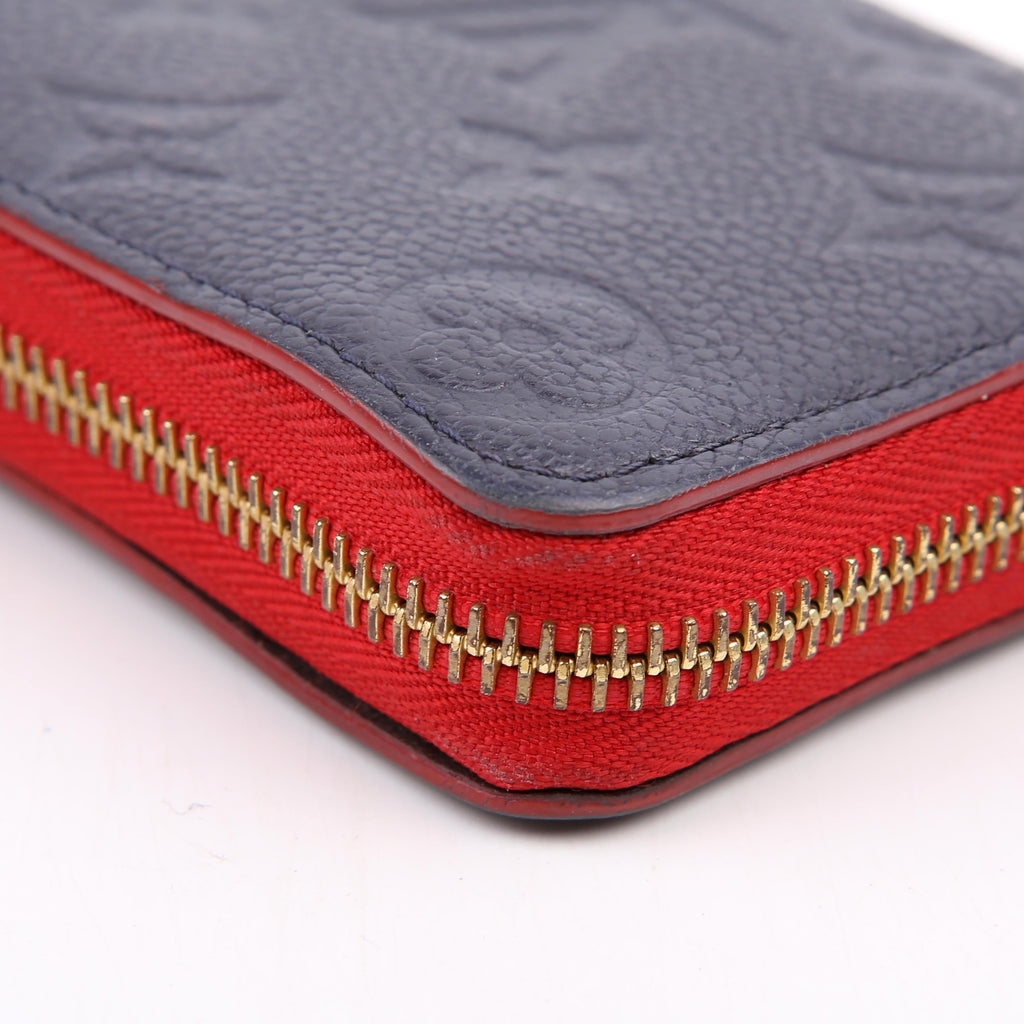 Clemence Wallet Flower Empreinte Navy/Red