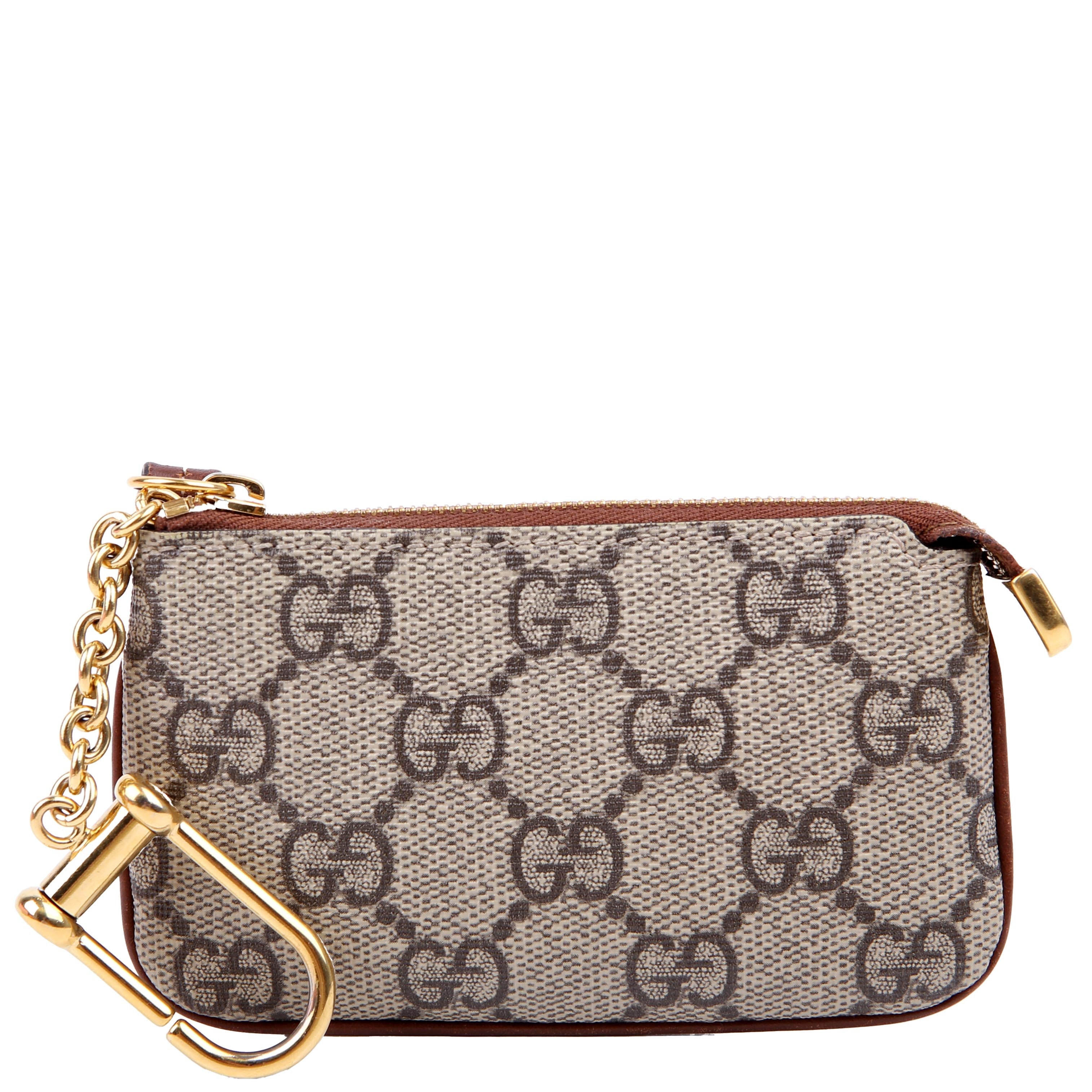 447964 GG Supreme Key Case Brown