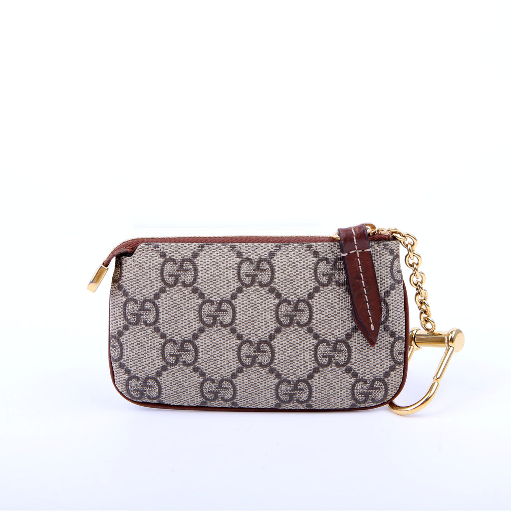 447964 GG Supreme Key Case Brown