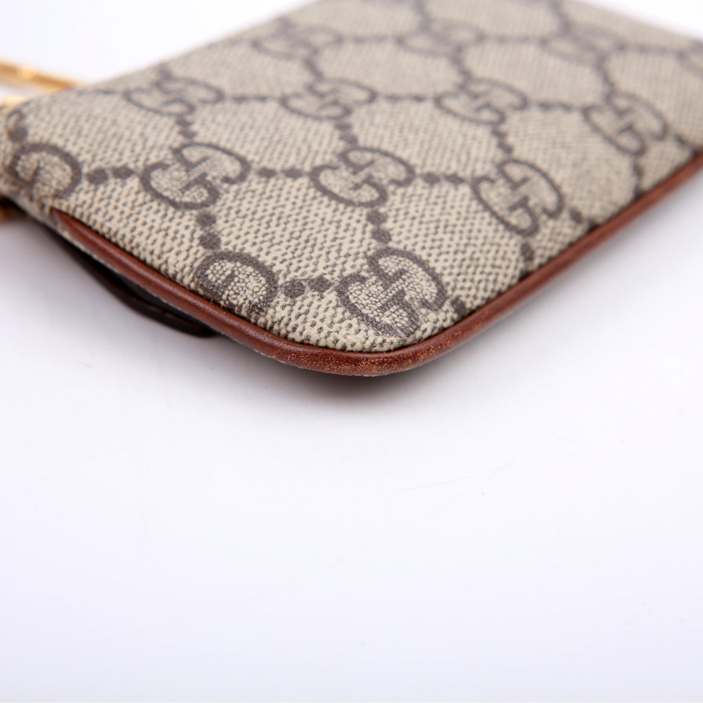 447964 GG Supreme Key Case Brown
