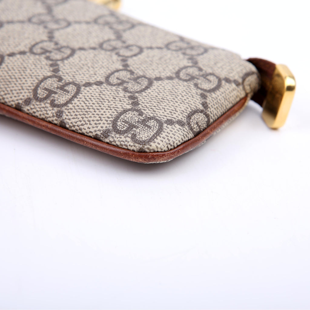 447964 GG Supreme Key Case Brown