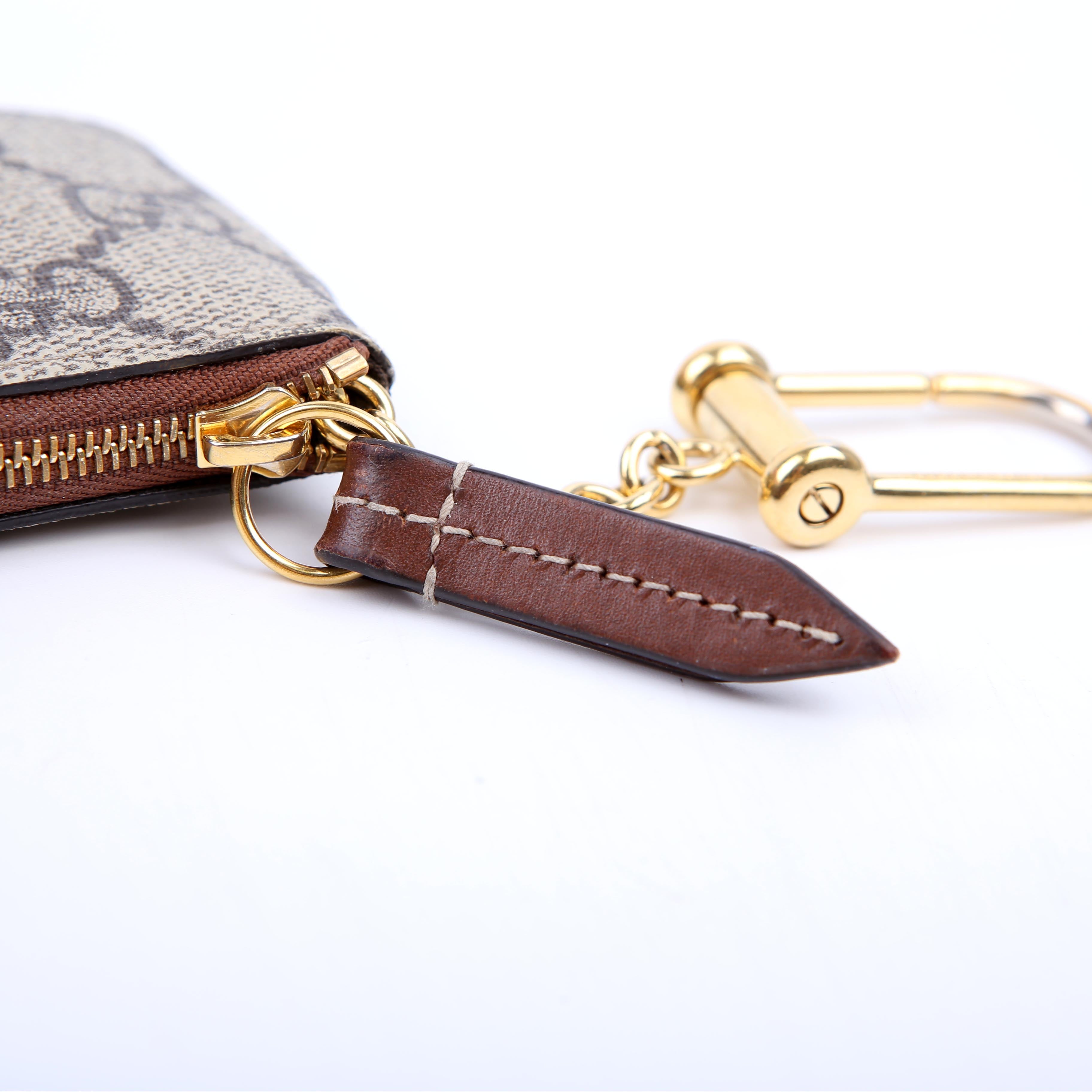 447964 GG Supreme Key Case Brown