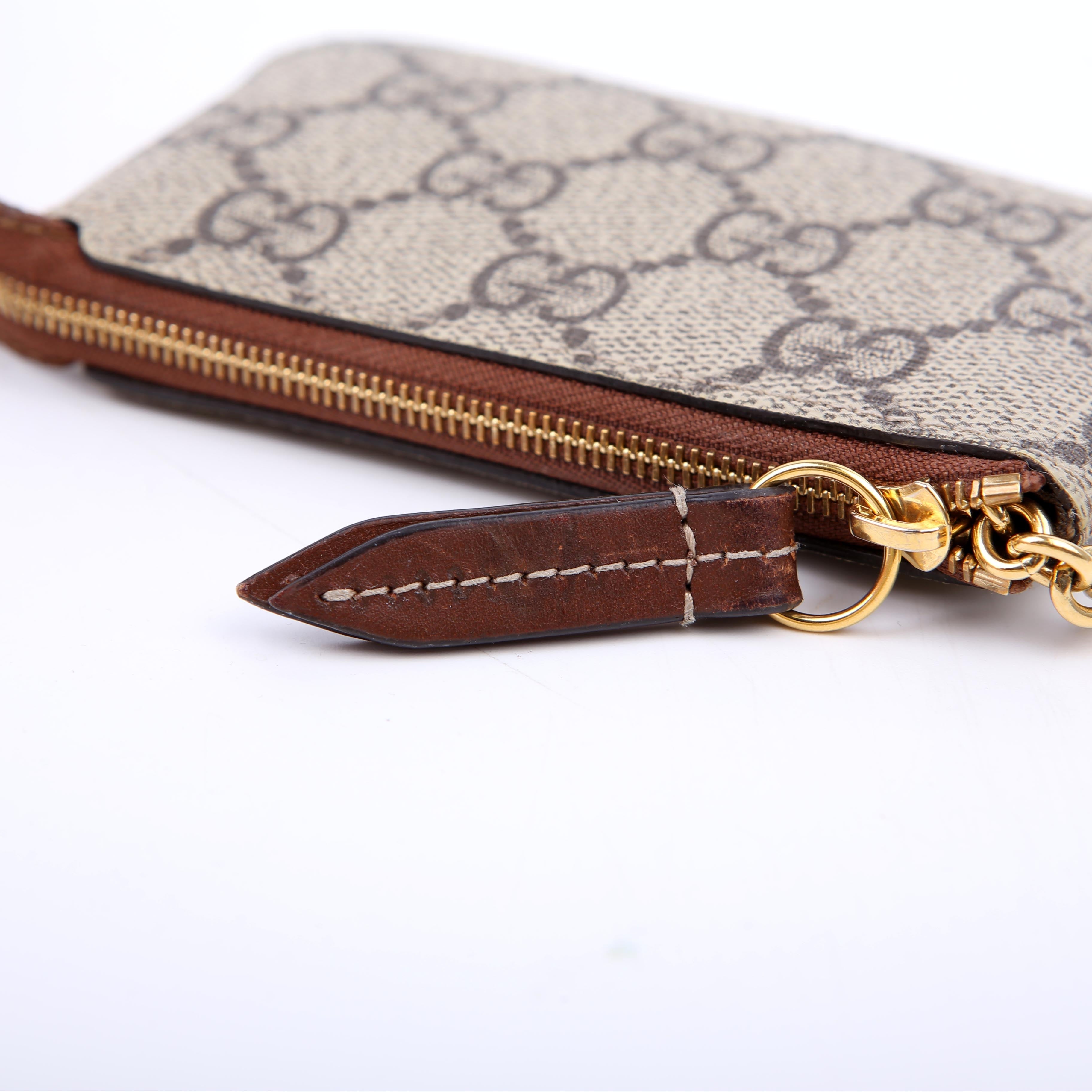447964 GG Supreme Key Case Brown