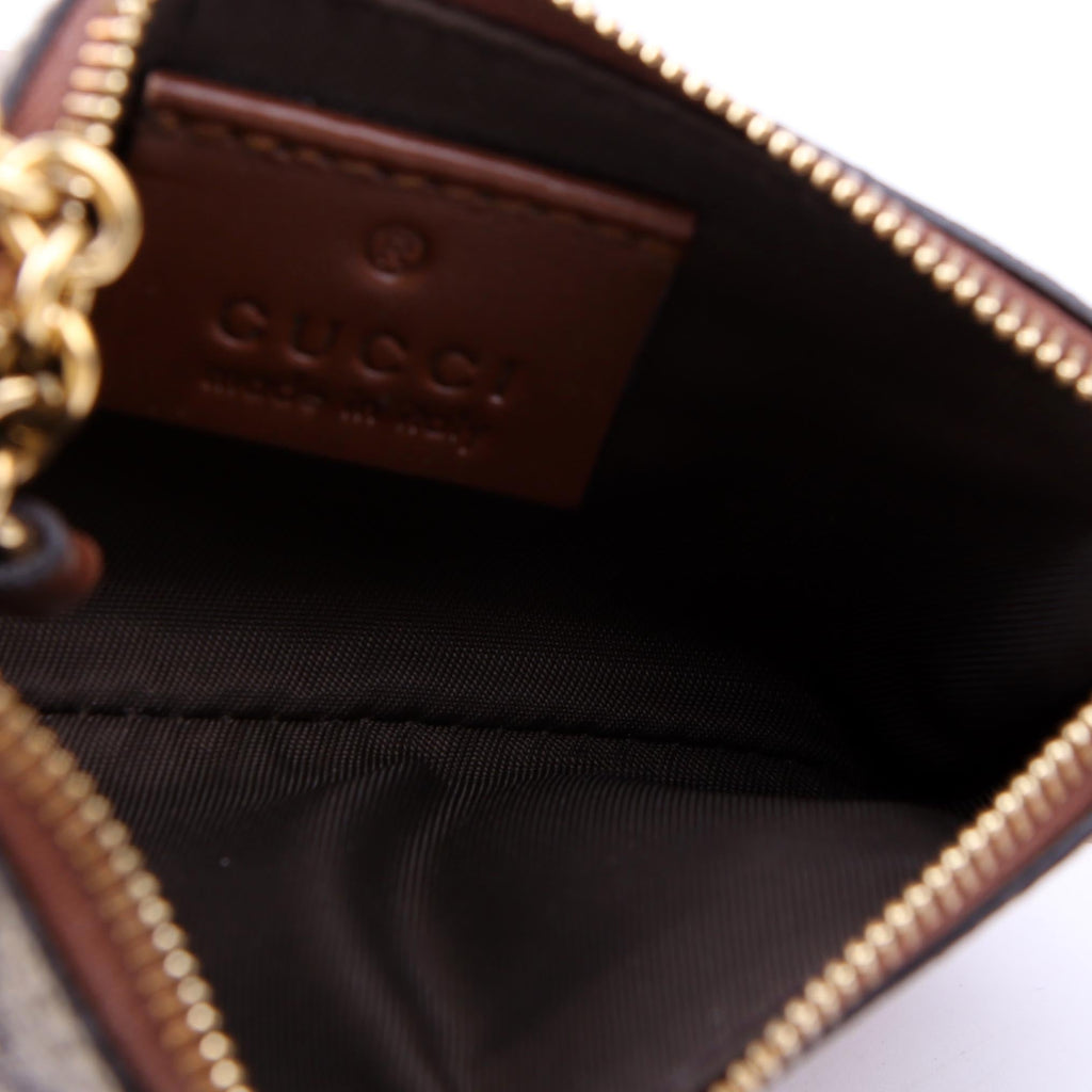 447964 GG Supreme Key Case Brown