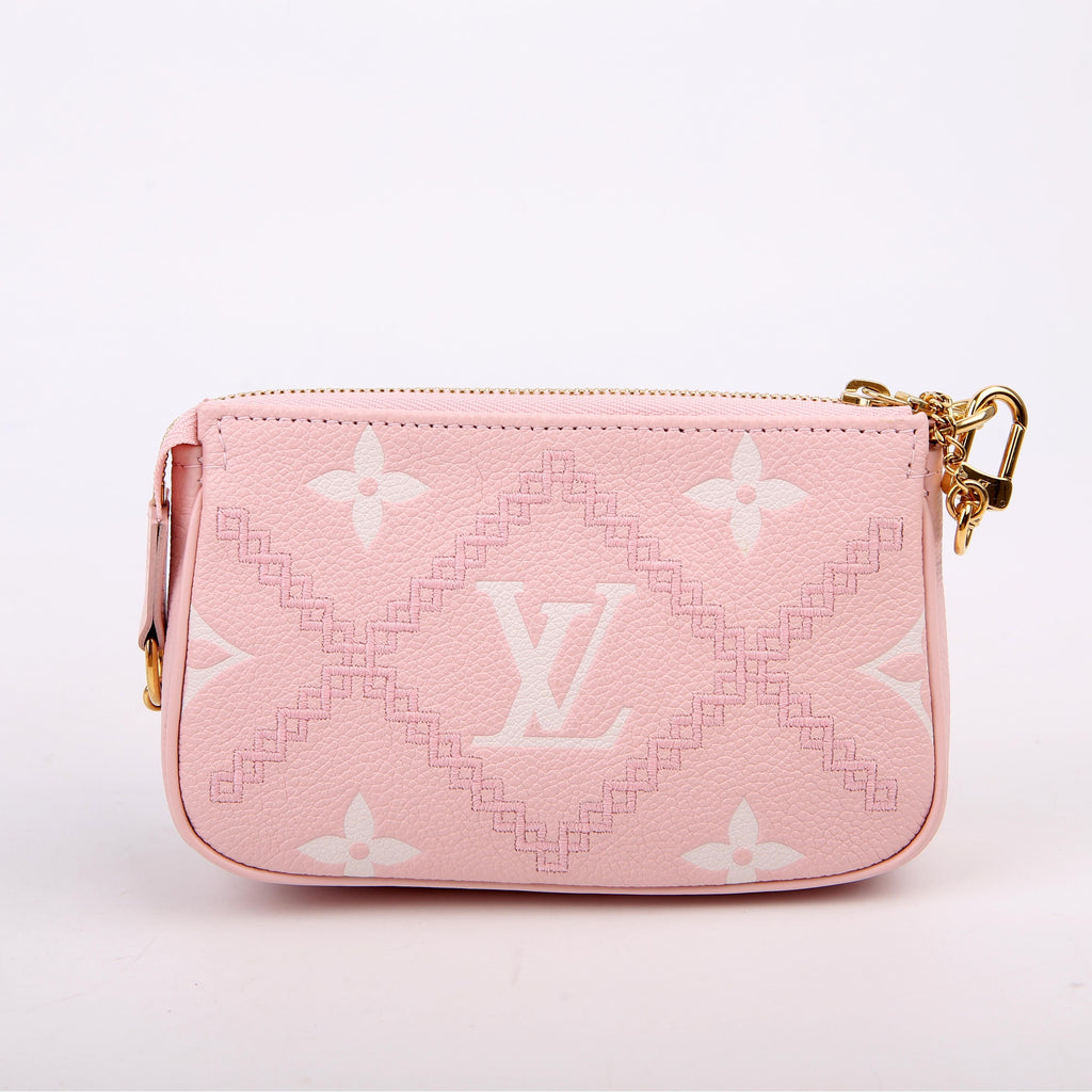 Pochette Accessoires Mini Broderies Empreinte Pink