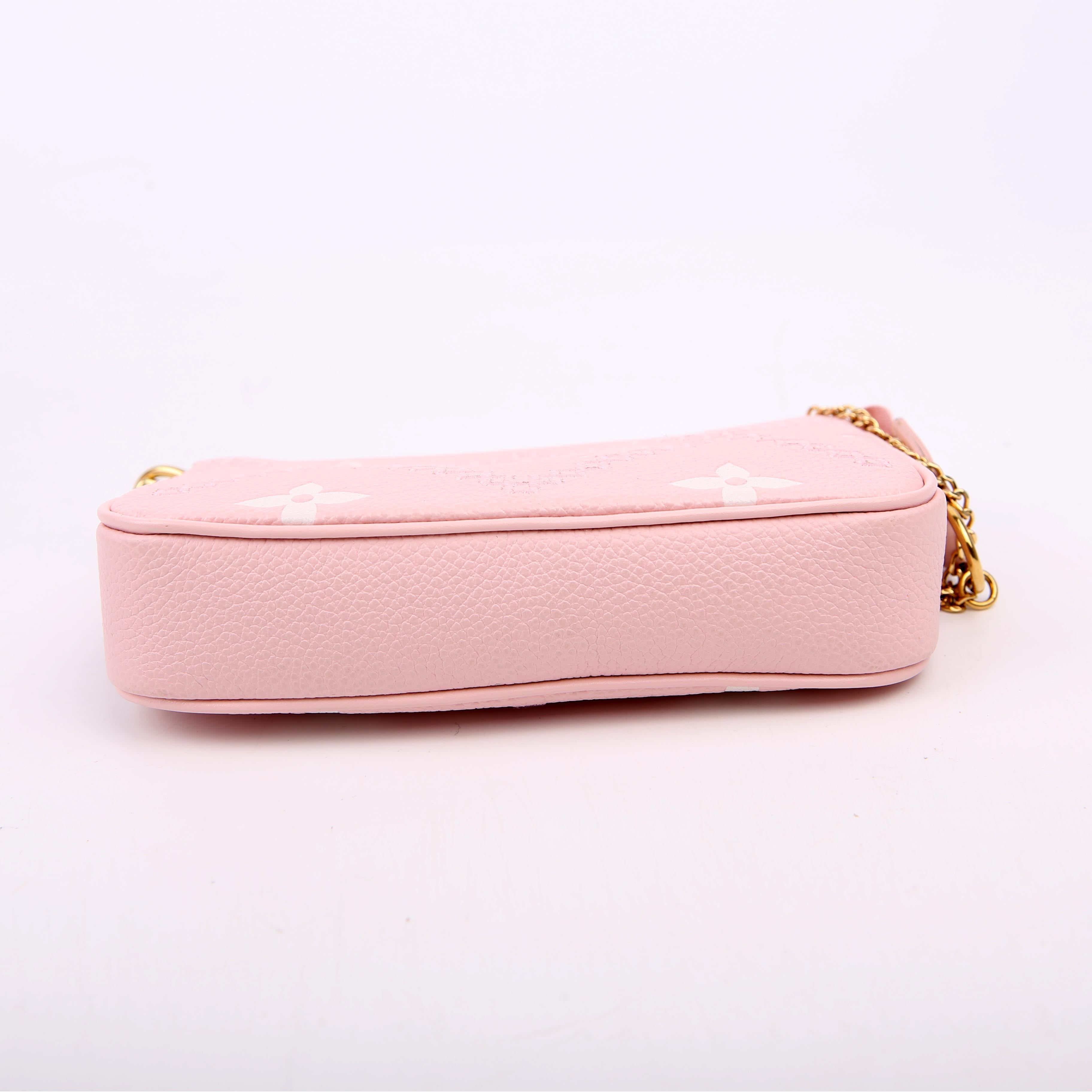 Pochette Accessoires Mini Broderies Empreinte Pink