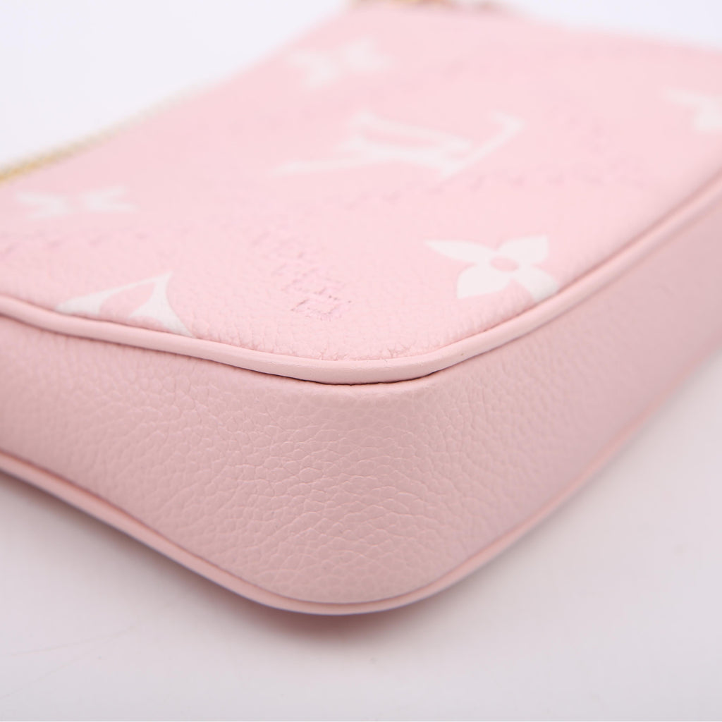 Pochette Accessoires Mini Broderies Empreinte Pink
