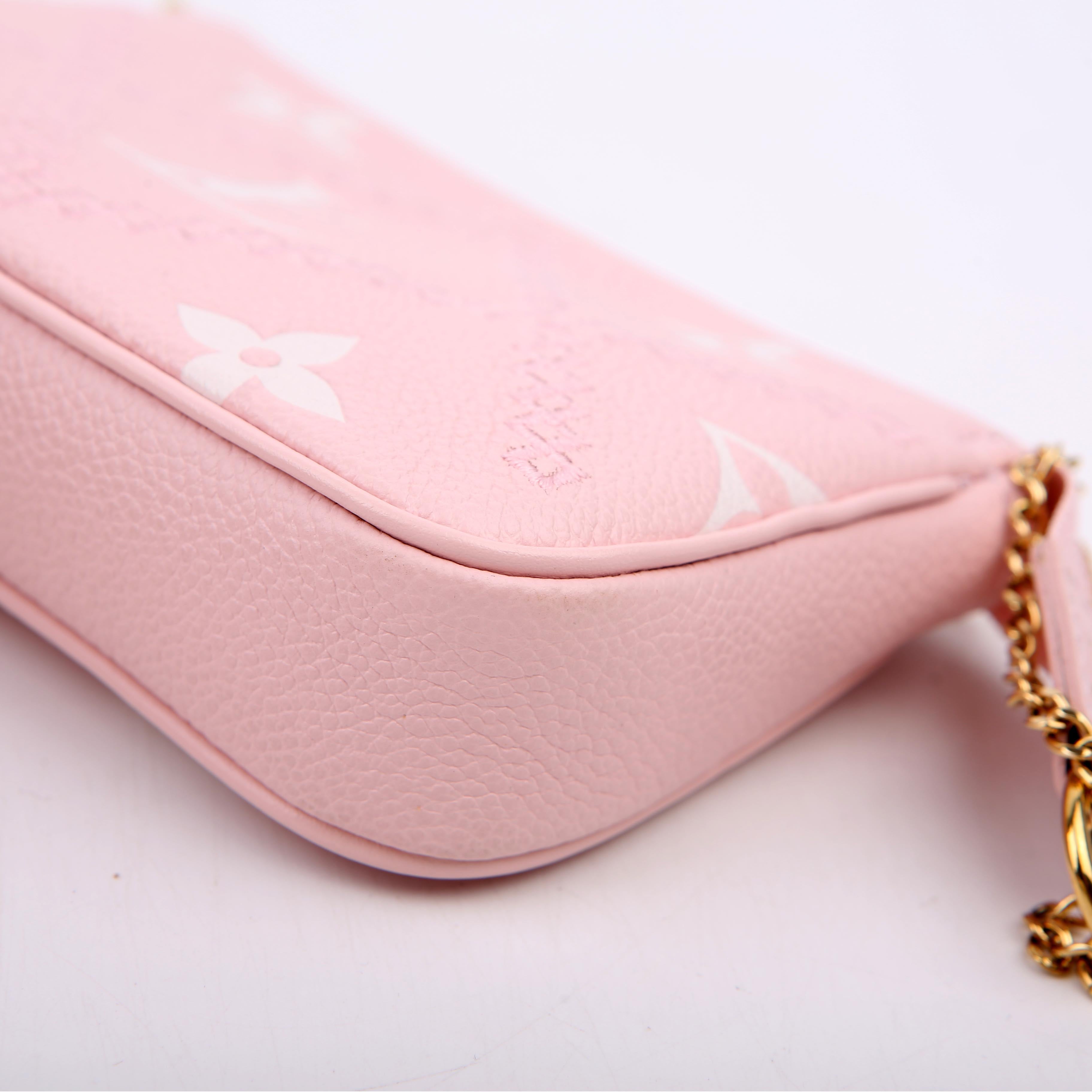 Pochette Accessoires Mini Broderies Empreinte Pink