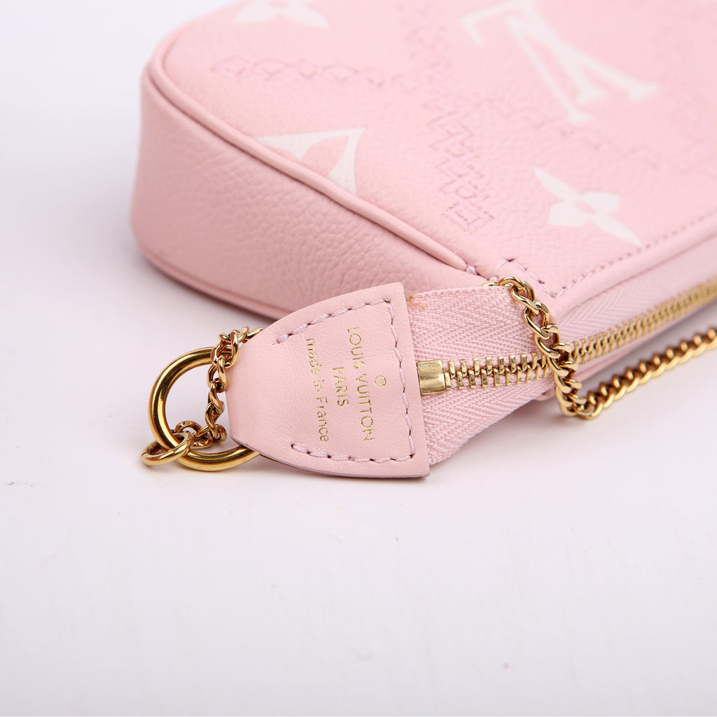 Pochette Accessoires Mini Broderies Empreinte Pink