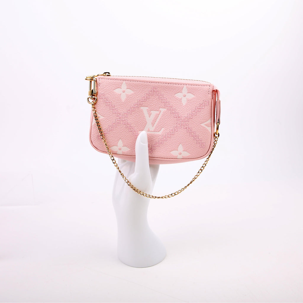 Pochette Accessoires Mini Broderies Empreinte Pink