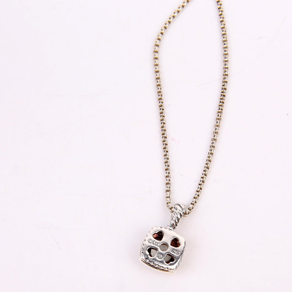 Petite Albion Pendant 925/Prasiolite/Diamonds Necklace Silver