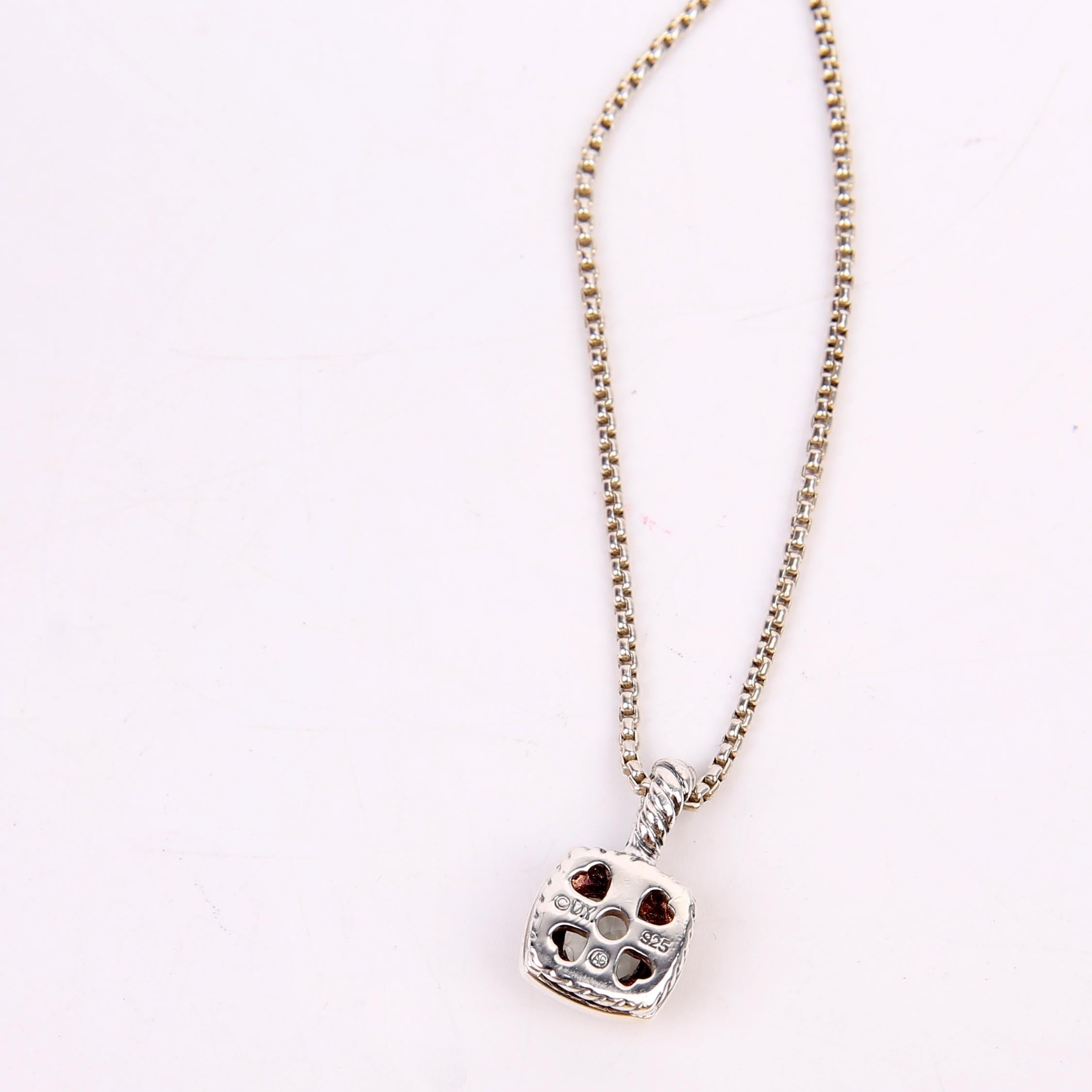Petite Albion Pendant 925/Prasiolite/Diamonds Necklace Silver
