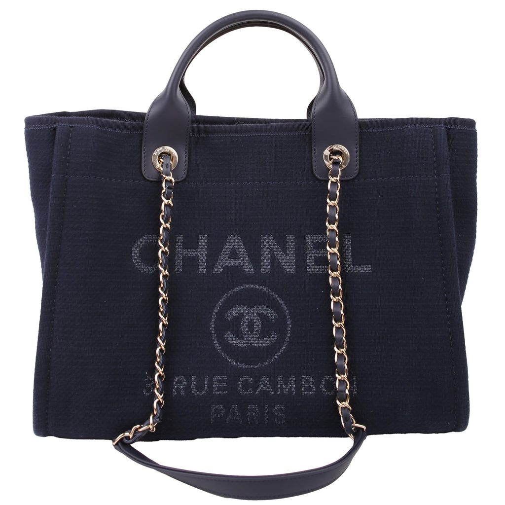 Deauville Small With Pouch Mixed Fibers Navy