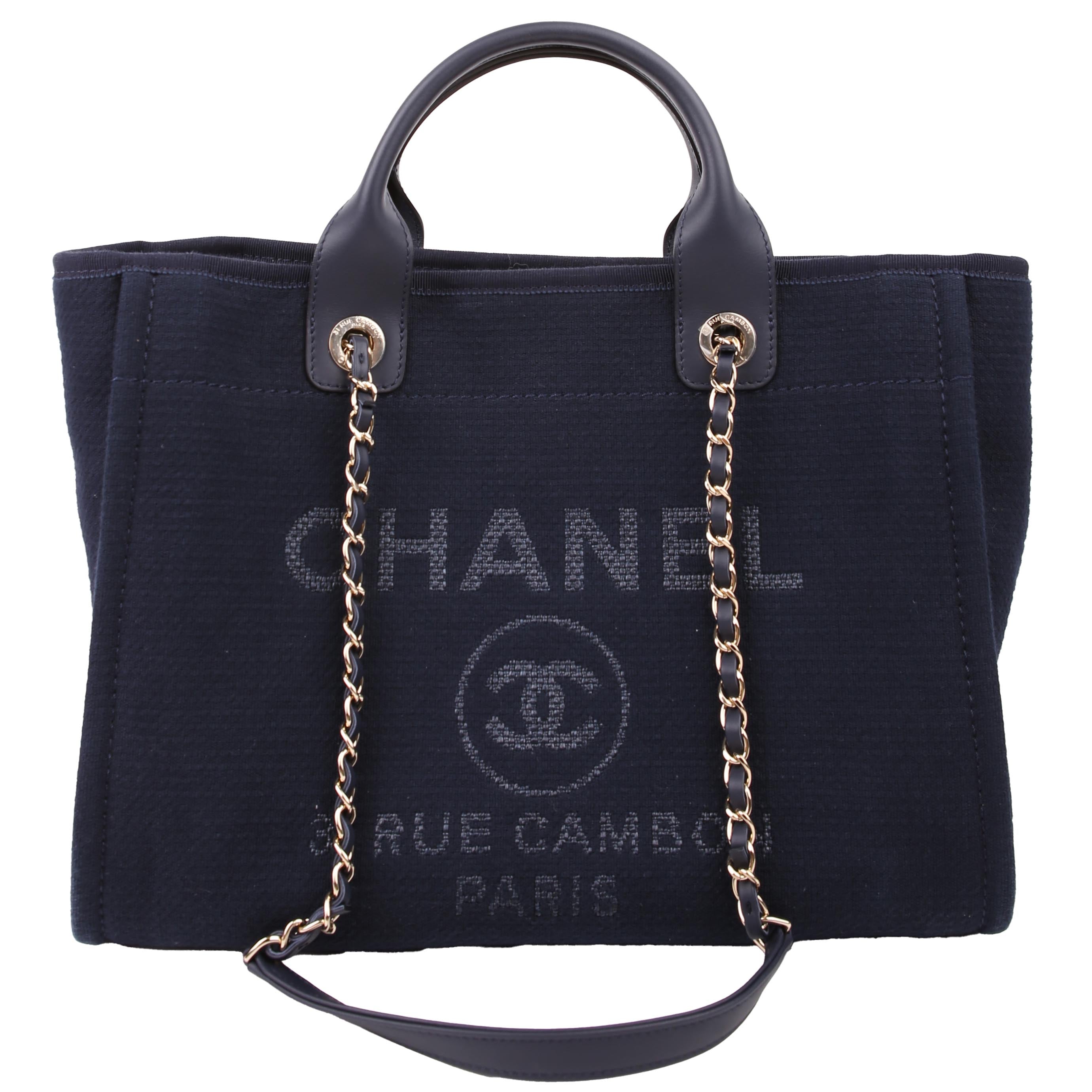 Deauville Small With Pouch Mixed Fibers Navy