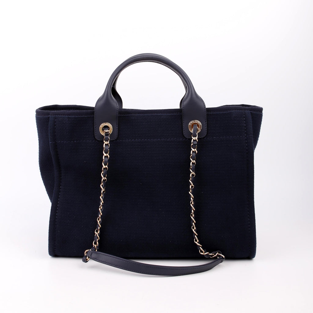 Deauville Small With Pouch Mixed Fibers Navy