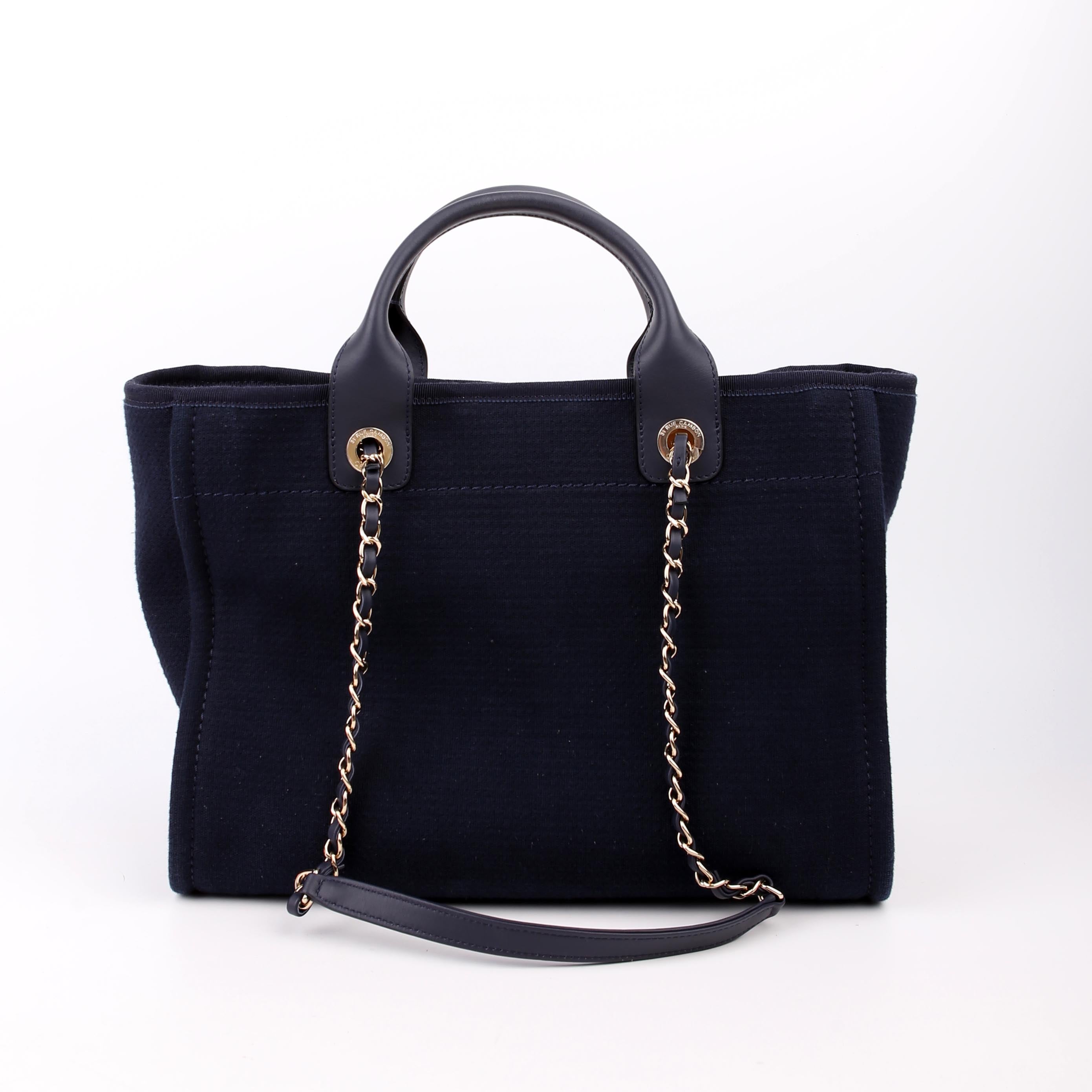 Deauville Small With Pouch Mixed Fibers Navy