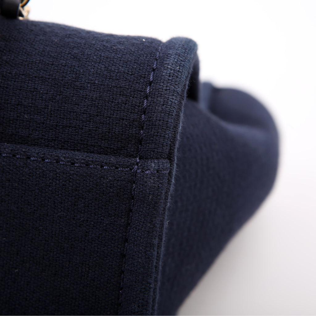 Deauville Small With Pouch Mixed Fibers Navy