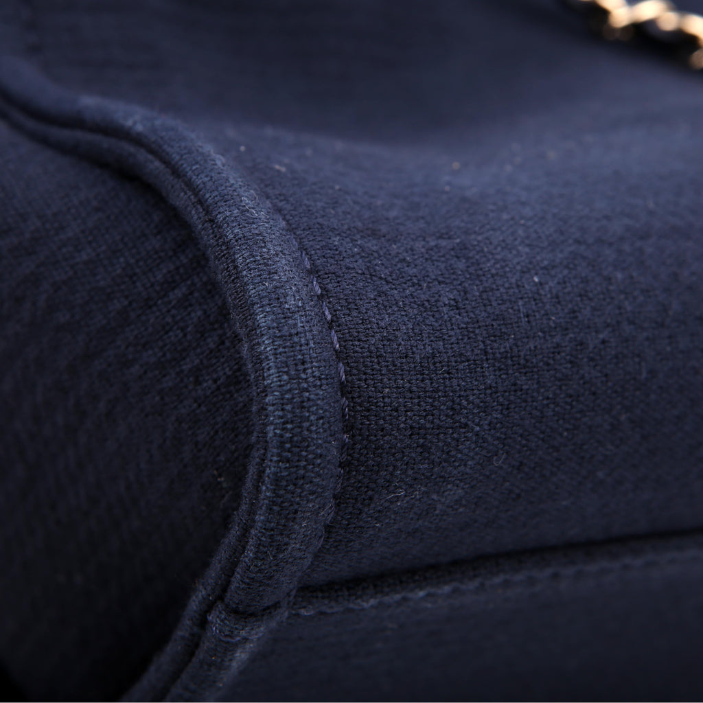 Deauville Small With Pouch Mixed Fibers Navy