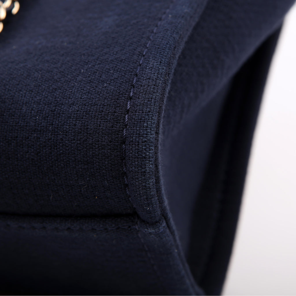 Deauville Small With Pouch Mixed Fibers Navy