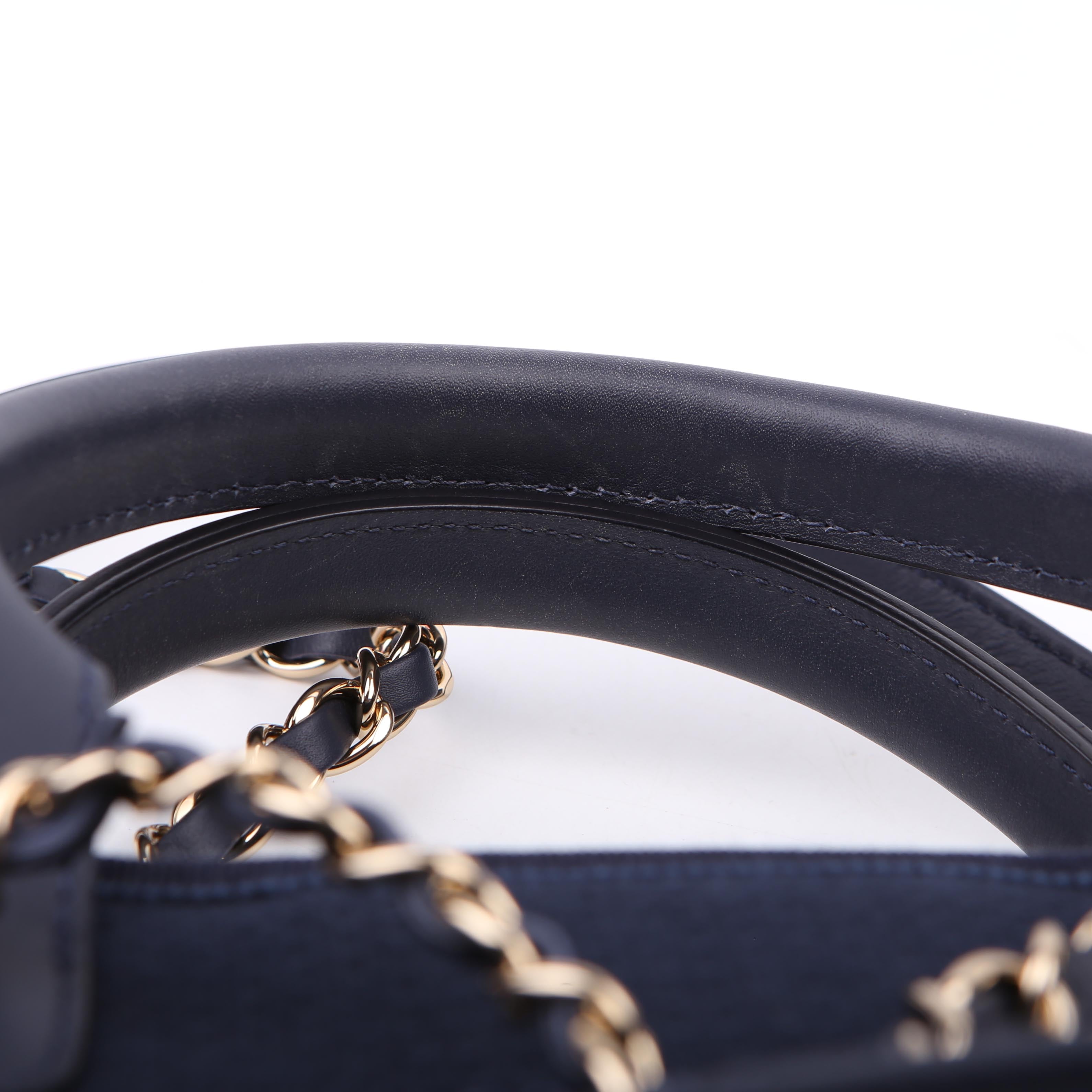 Deauville Small With Pouch Mixed Fibers Navy
